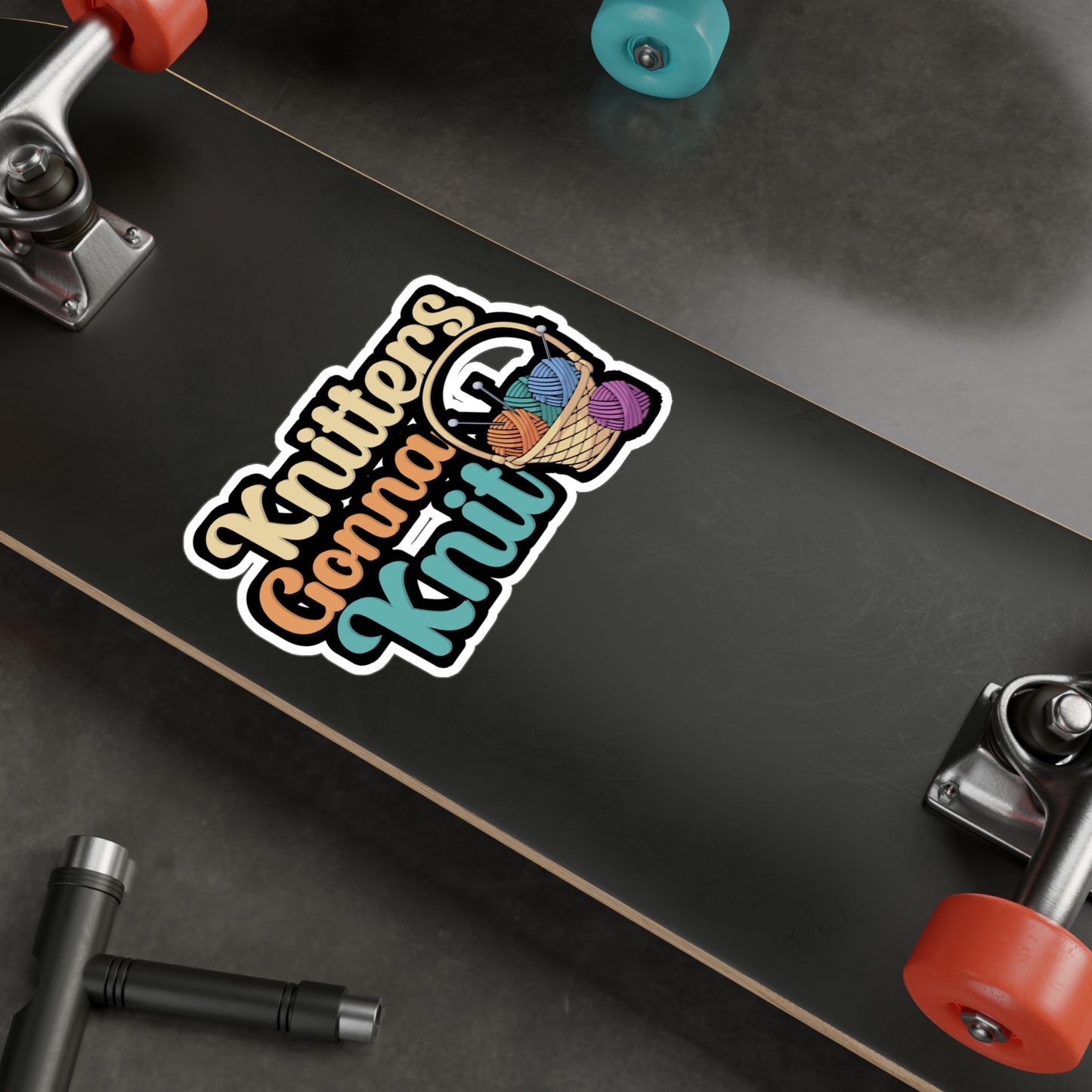 Knitters gonna knit - Crocheting Sticker for Wall, Laptop, Window, Truck, Car Crocheting Gift Vinyl Crocheter Decal Sticker