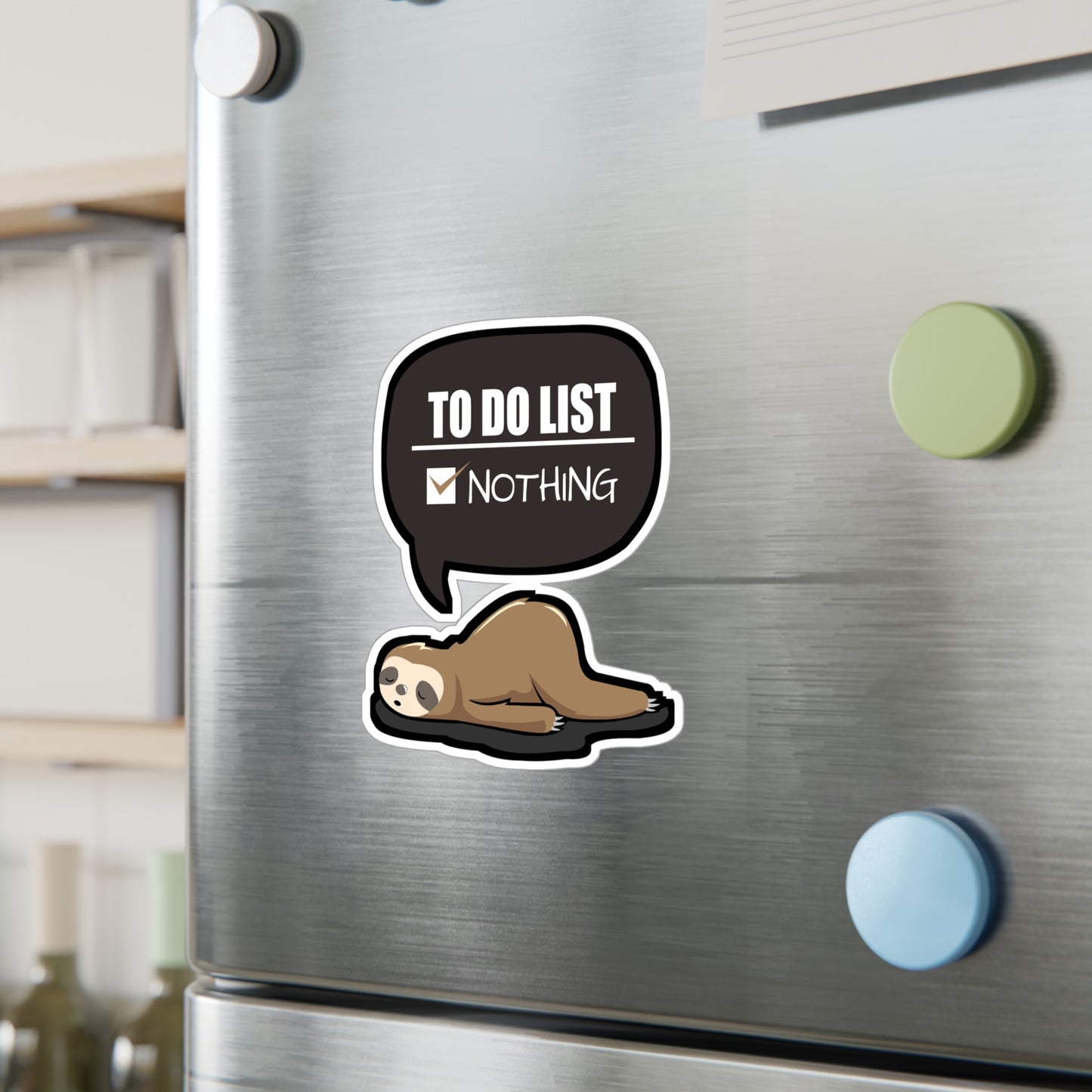 To do list Nothing - Sloth Sticker for Car Window Laptop Sticker. Water Bottle Sticker, Vinyl Cute Decal, Sloths Sticker - Sloth Gift