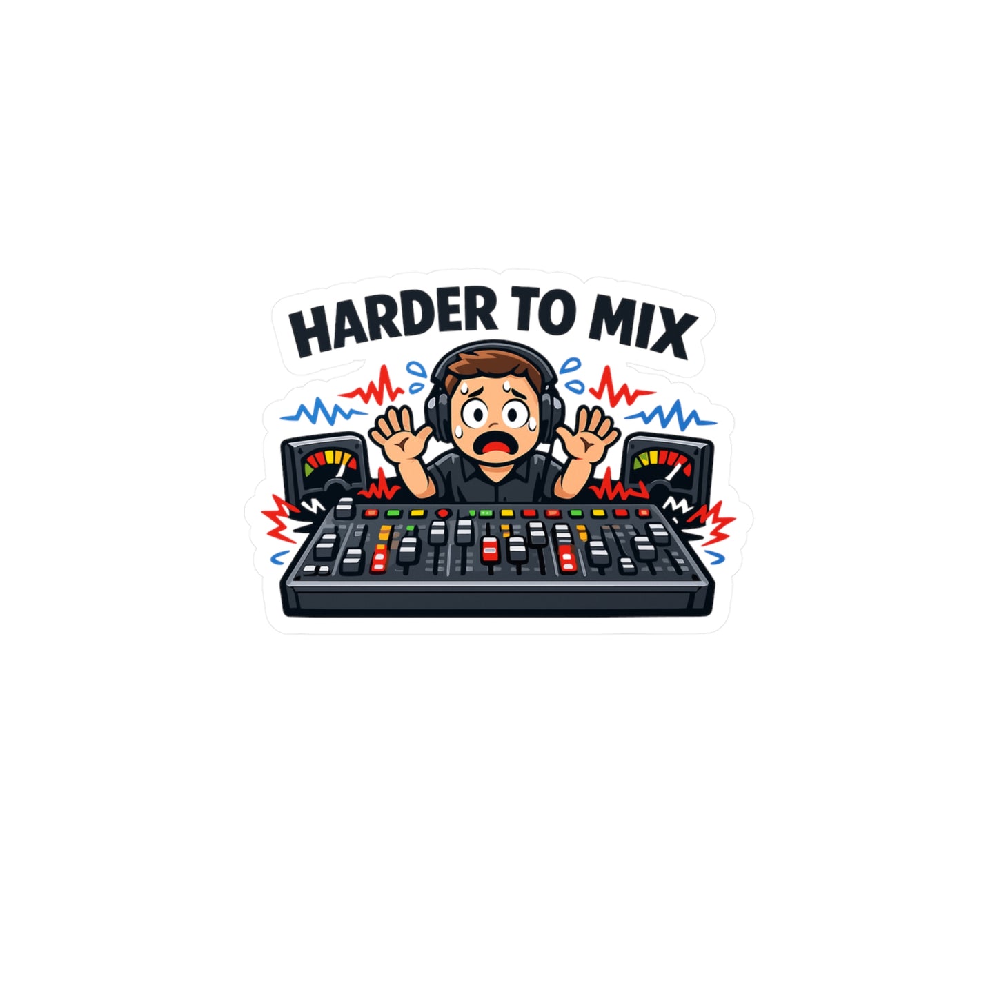 Karaoke Sticker Harder to mix Music Beer Booze Humor Decals, Waterproof Vinyl for Laptop, Water Bottle