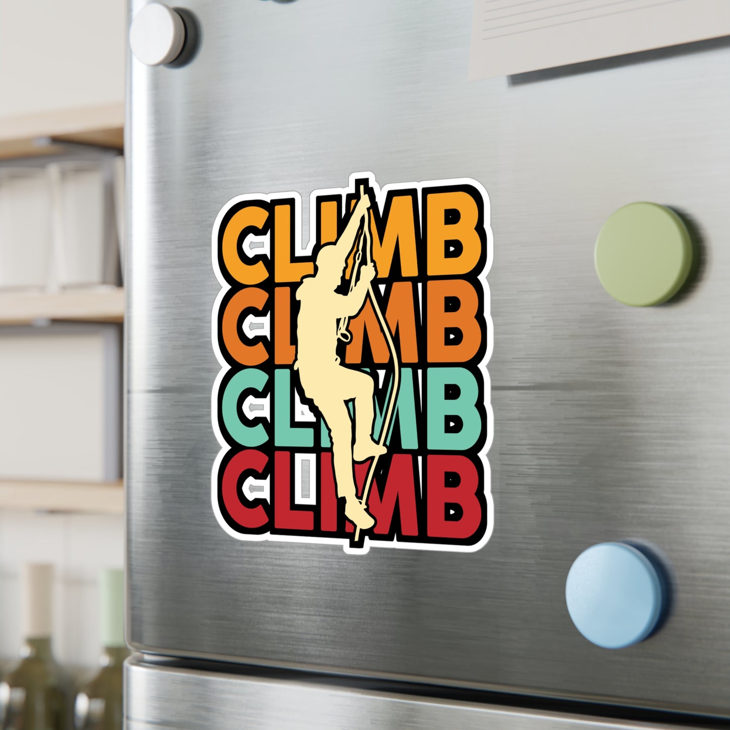 Climb - Climbing Sticker for Car Window Laptop Sticker. Water Bottle Sticker, Vinyl Bouldering Decal, Climber Sticker - Climbing Gift