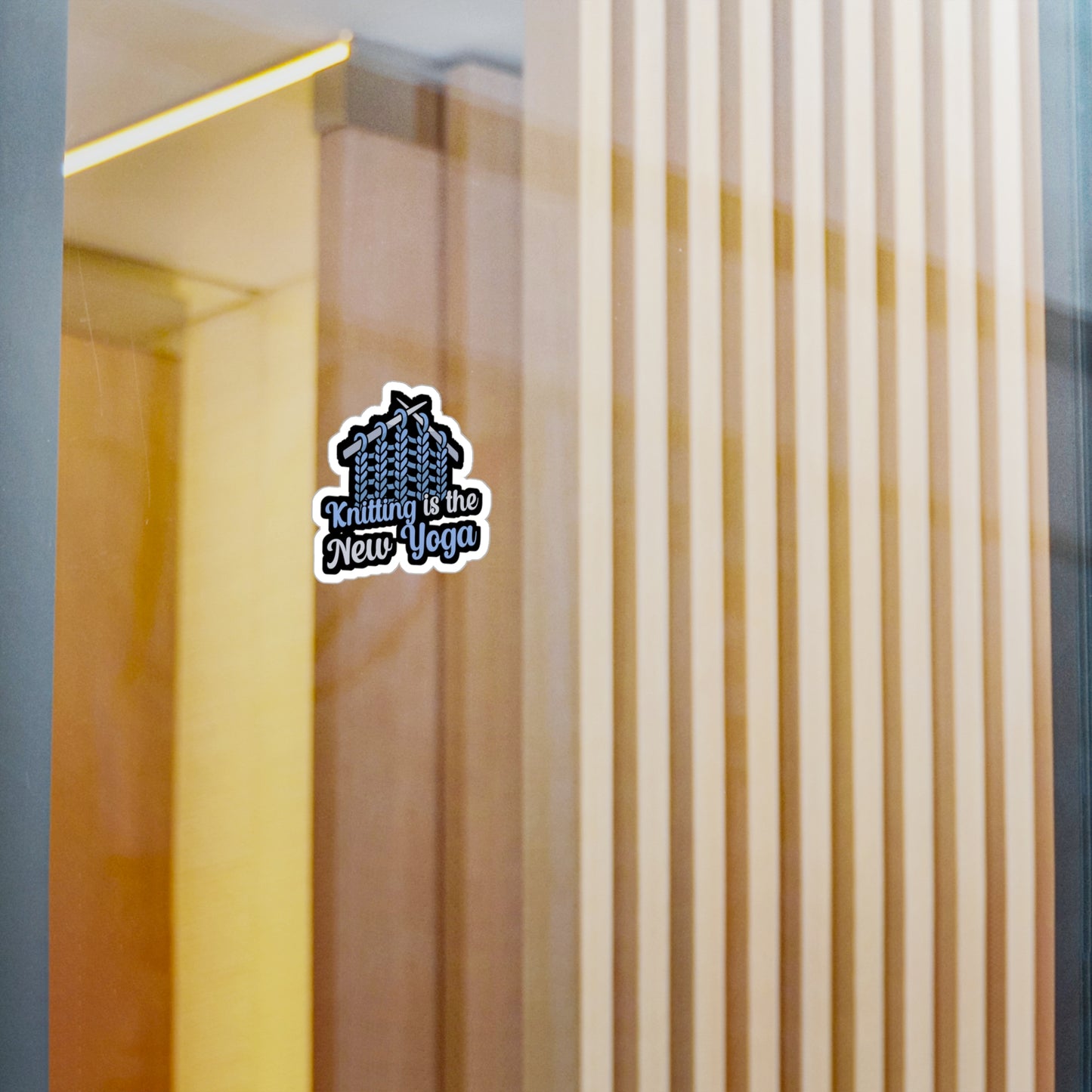 Knitting is the new Yoga - Crocheting Sticker for Wall, Laptop, Window, Truck, Car Crocheting Gift Vinyl Crocheter Decal Sticker