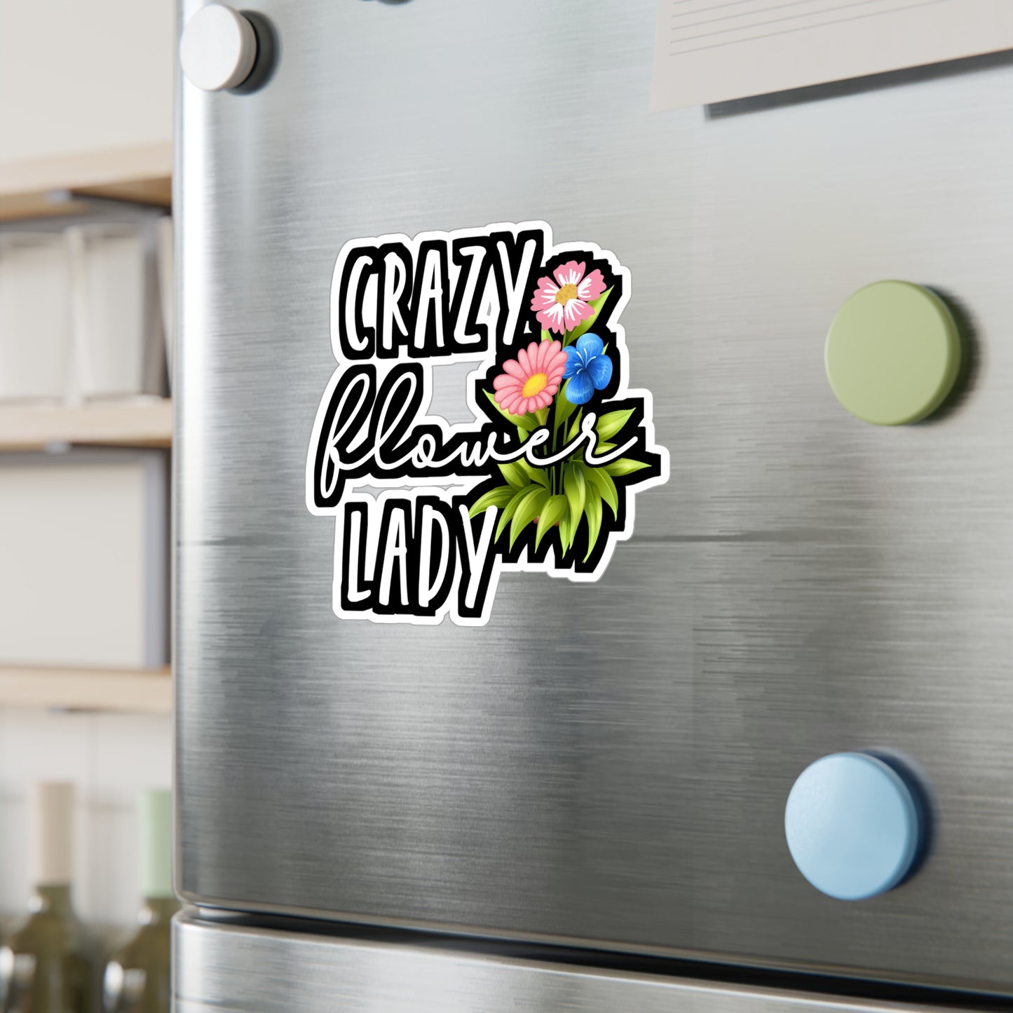 Crazy Flower Lady | Florists Sticker | Gardening Decals | Spring Laptop Sticker | Florists Gift | Gardening Gift