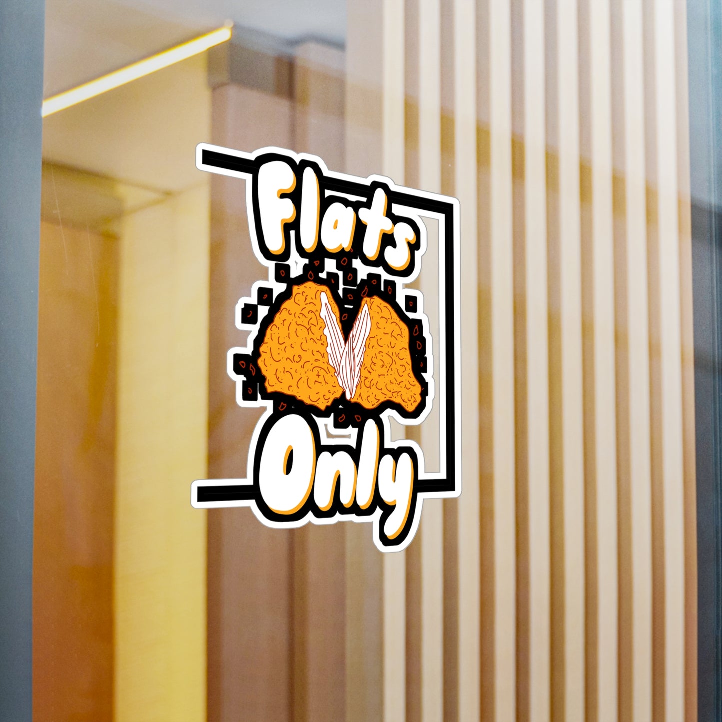 Flats Only - Fried Chicken Sticker for Wall, Laptop, Window, Truck, Car Fried Chicken Gift Vinyl Wings Buffalo Decal Sticker