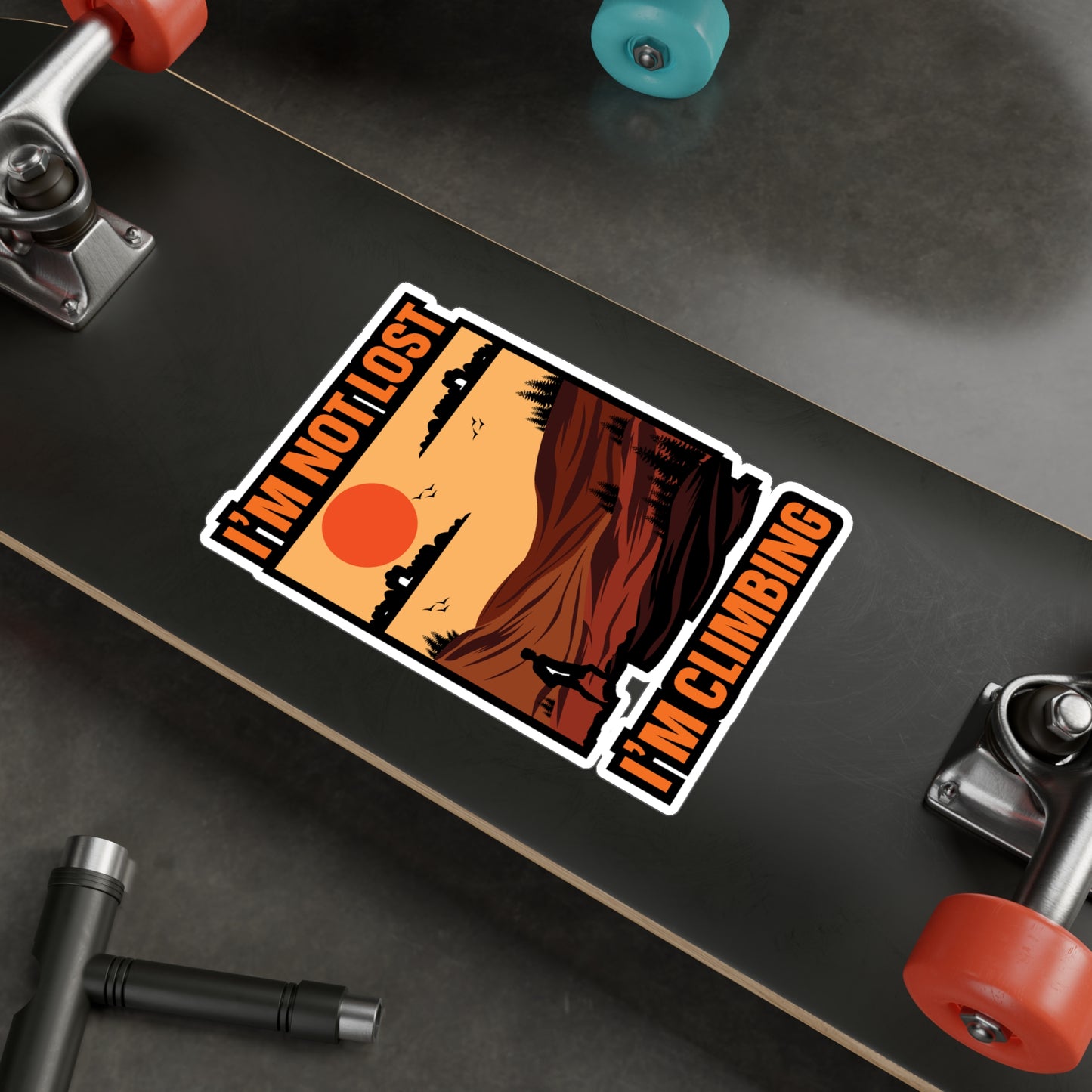 Rock Climbing Mountain Climber Bouldering  - Climbing Sticker for Laptop Sticker. Water Bottle Sticker, Vinyl Climber Decal - Climbing Gift