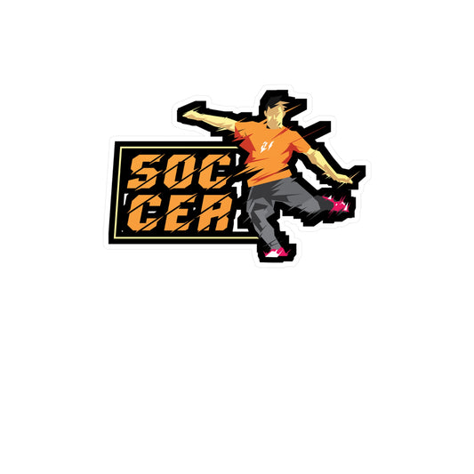 Soccer Player - Soccer Sticker for Laptop Sticker. Water Bottle Sticker, Vinyl Soccer ball Decal - Soccer Gift
