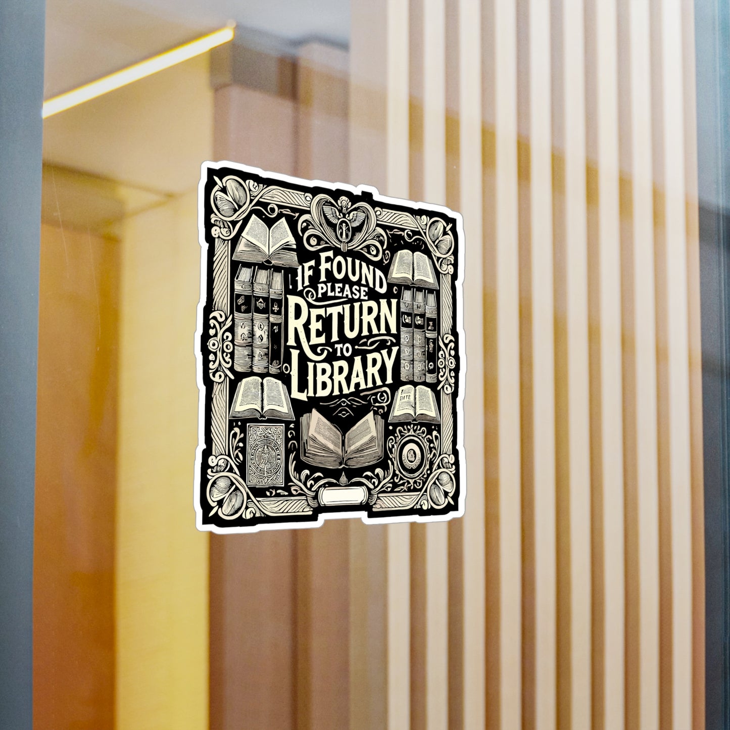 If Found Please Return To Library - Librarian Sticker for Laptop Sticker. Water Bottle Sticker, Vinyl Reading Decal - Librarian Gift