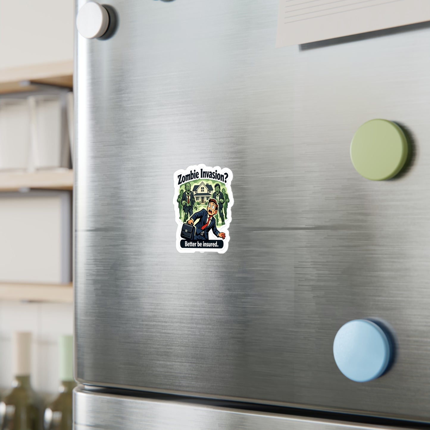Insurance Agent Sticker Zombie Invasion? Funny Policy Premium Liability Vinyl Waterproof Decals for Laptop Water Bottle
