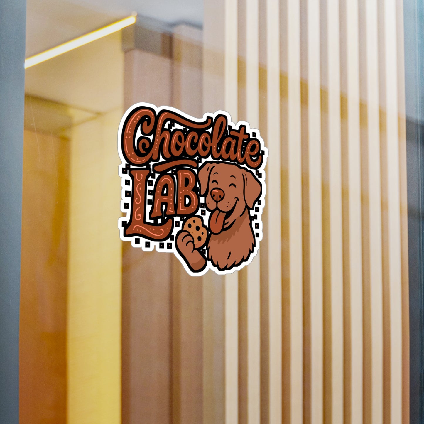 Chocolate Lab – Vinyl Sticker for Laptop or Water Bottle | Labrador Retriever Decal, Dog Lover Gift, Pet Accessories