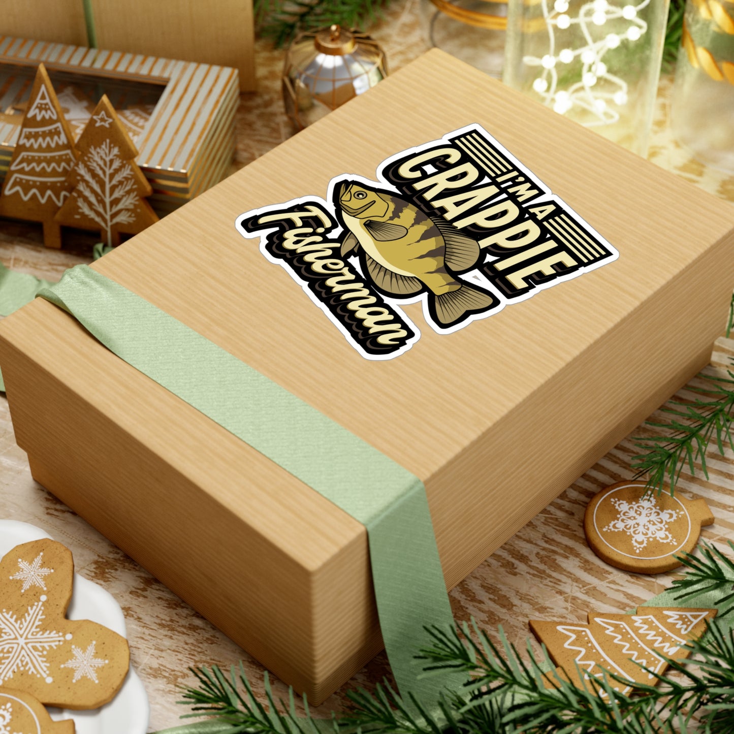 I'm A Crappie Fisherman - Crappie Sticker for Laptop Sticker. Water Bottle Sticker, Vinyl Minnow Decal - Crappie Gift