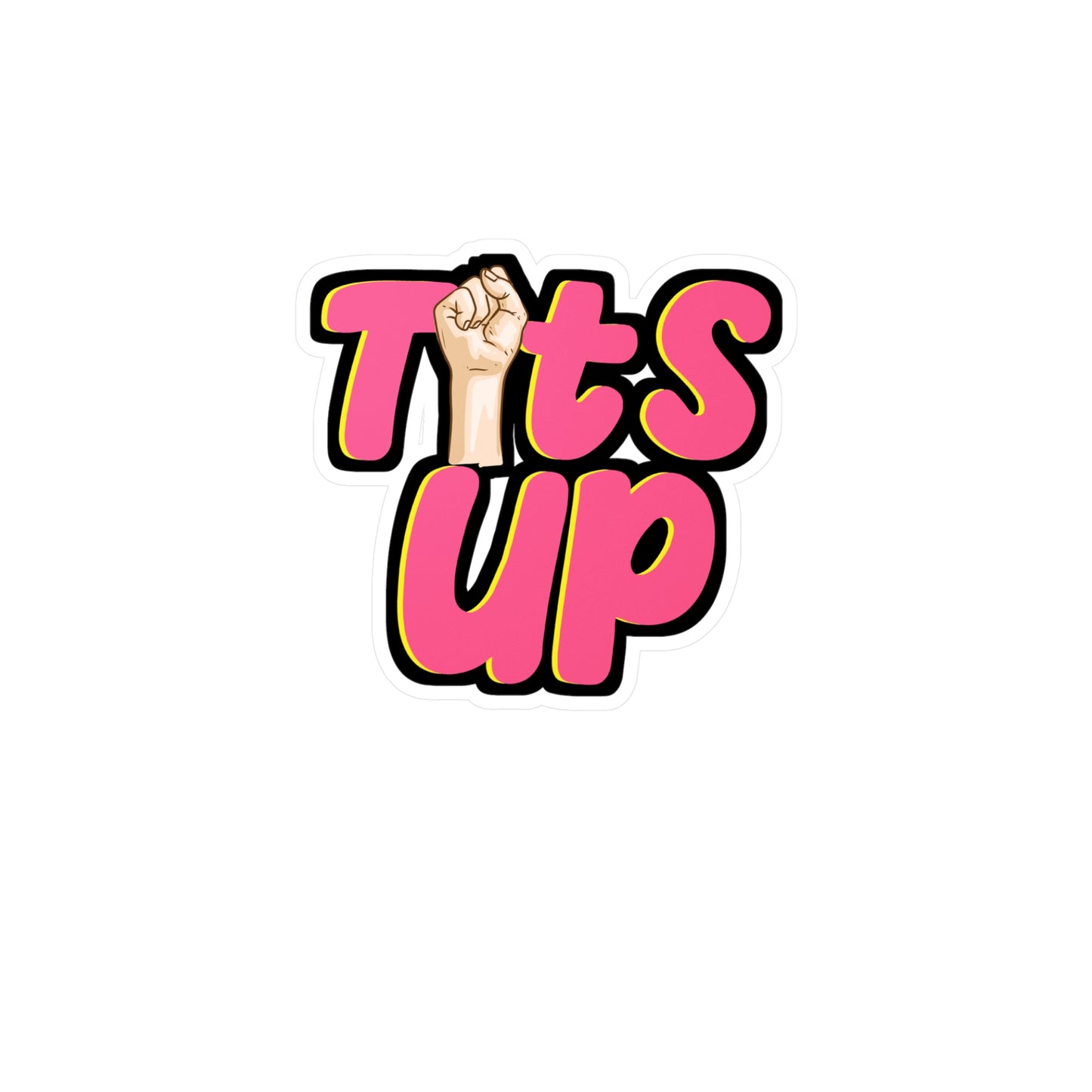 Tits Up Feminism - Patriarchy Sticker for Laptop Sticker. Water Bottle Sticker, Vinyl Feminist Decal - Patriarchy Gift