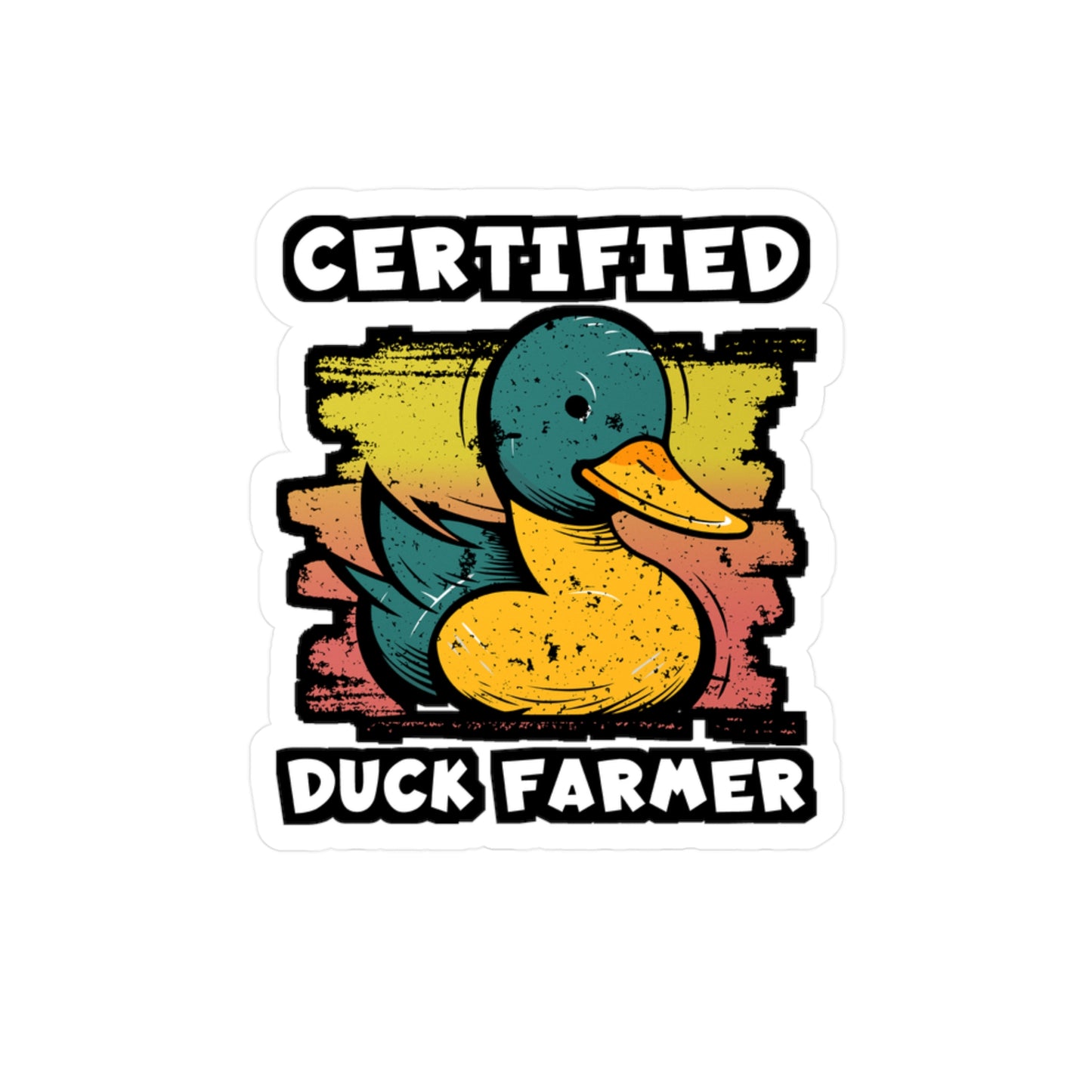 Certified Duck Farmer - Farmer Sticker for Laptop Sticker. Water Bottle Sticker, Vinyl Tractor Decal - Farmer Gift