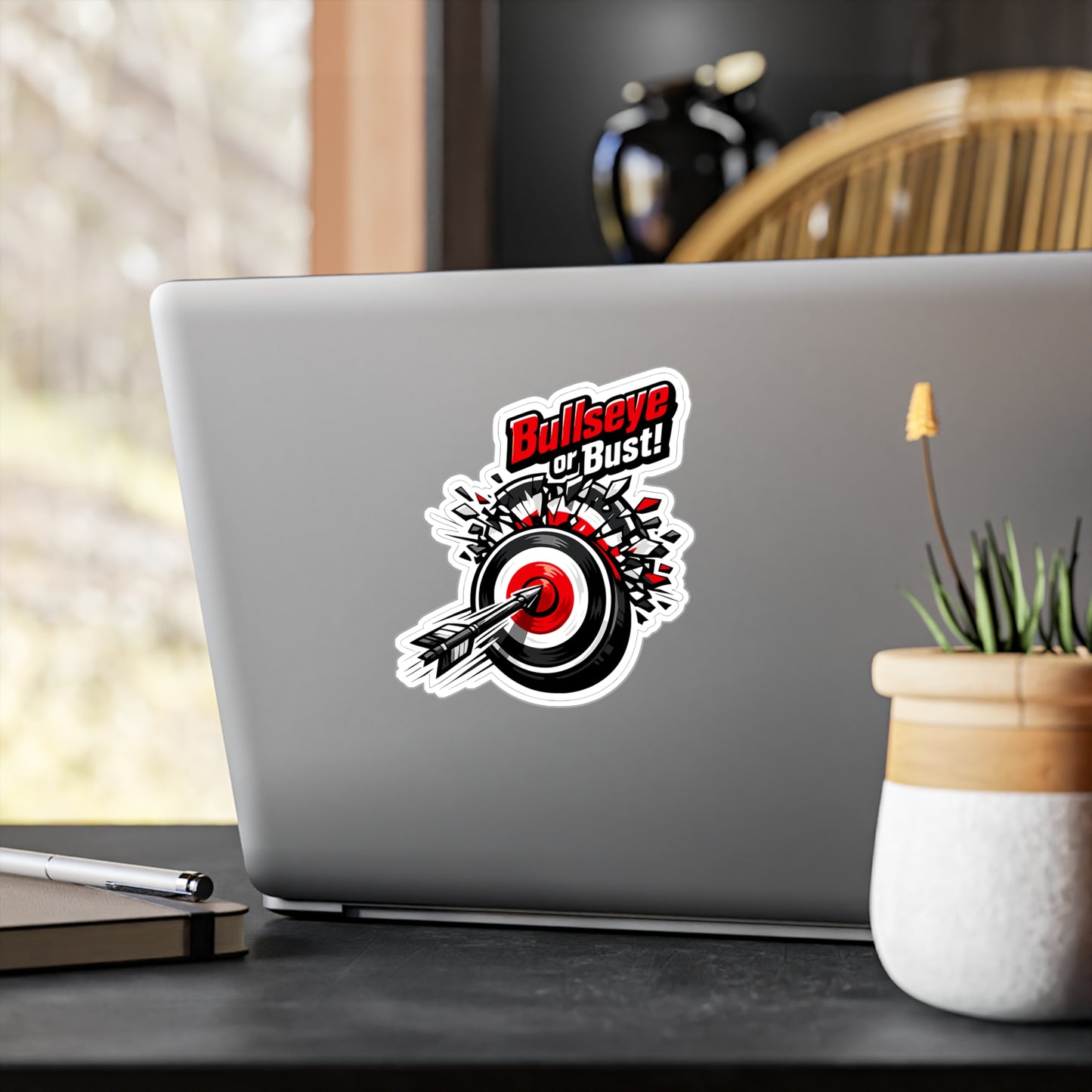 Archery Sticker Bullseye or Bust Archer Hunting Shoot Vinyl Waterproof decals for Laptop Water Bottle