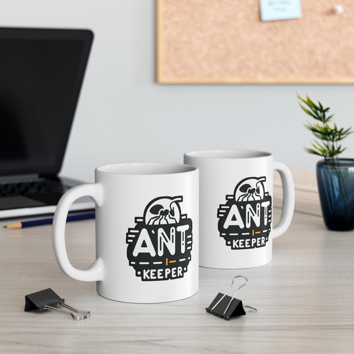 Ant Keeper - Entomology Mug for Coffee 11oz. Entomology Cup, White ceramic, Pin Mug, Entomologist Tea Cup - Entomology Gift