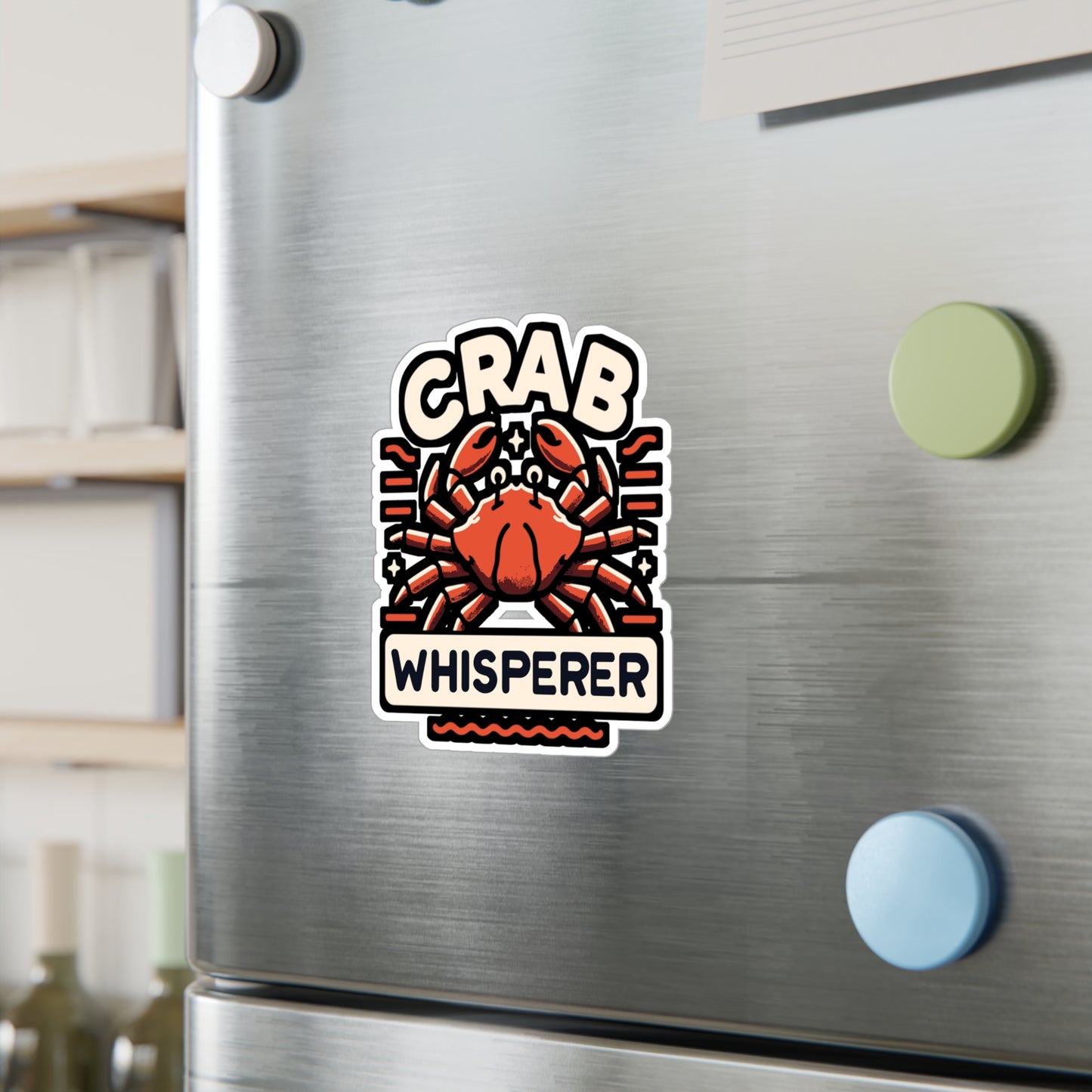 Crab Whisperer - Crab Sticker for Laptop Sticker. Water Bottle Sticker, Vinyl Crabbing Decal - Crab Gift