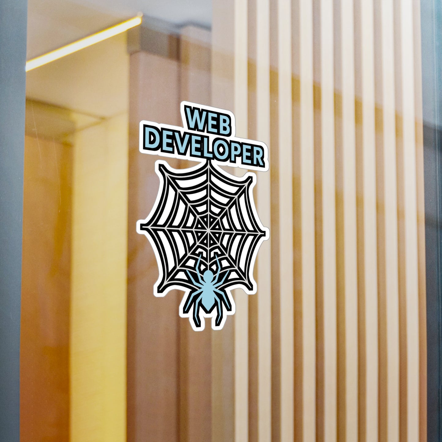 Coding Sticker – Web Developer Vinyl Decals for Laptop, Water Bottle, Programming Spider Software Gift, Waterproof Tech Accessory