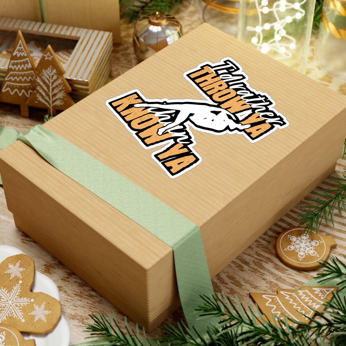 I'd Rather Throw Ya than Know Ya - Wrestle Sticker for Laptop Sticker. Water Bottle Sticker, Vinyl Wrestling Decal - Wrestle Gift