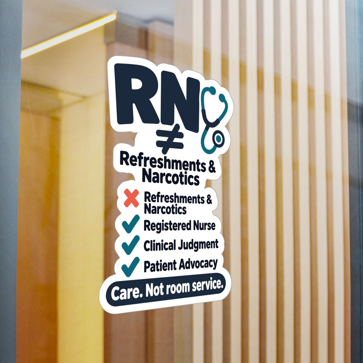 Nurse Sticker – RN ≠ Refreshments & Narcotics Funny Nursing Student Vinyl Decals for Laptop, Water Bottle