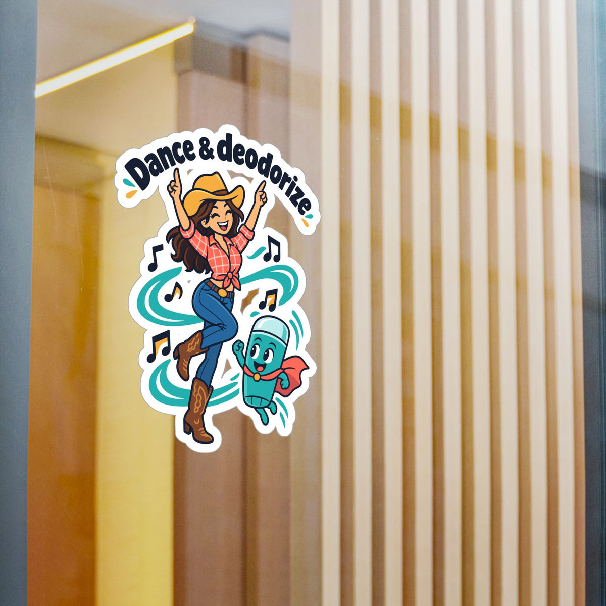 Line Dance Sticker - Dance & Deodorize Decals for the Country-Life Dancer, Western Laptop and Water Bottle Decor