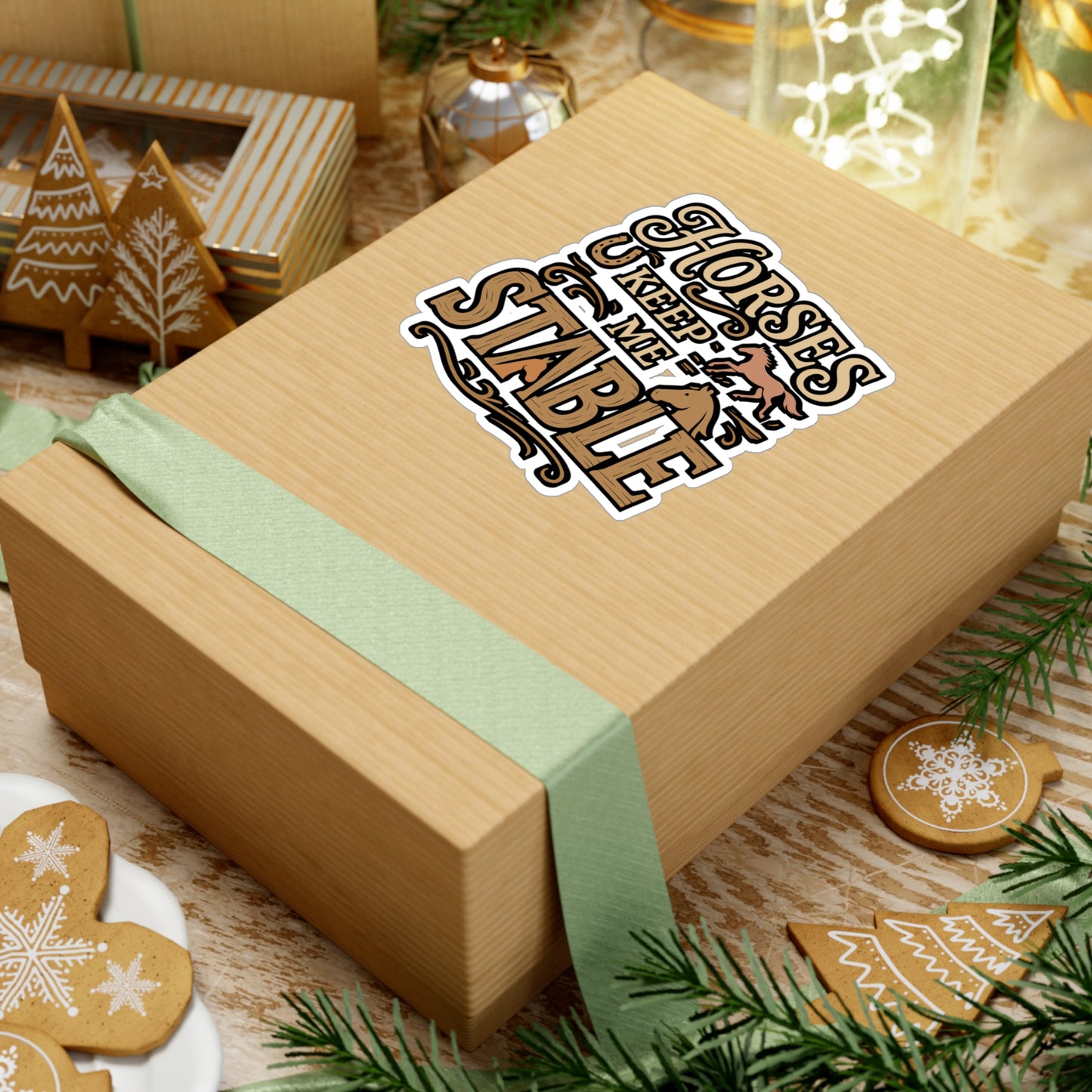 Horses Keep Me Stable – Funny Horse Sticker for Car, Laptop or Water Bottle | Dressage & Stable Gift Vinyl Decal