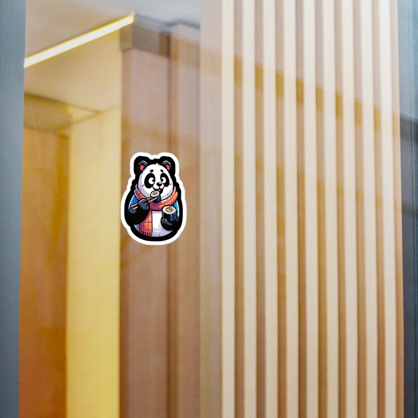 Panda Sushi Japanese Food - Sushi Sticker for Car Window Laptop Sticker. Water Bottle Sticker, Vinyl Fish Decal, Rolls Sticker - Sushi Gift