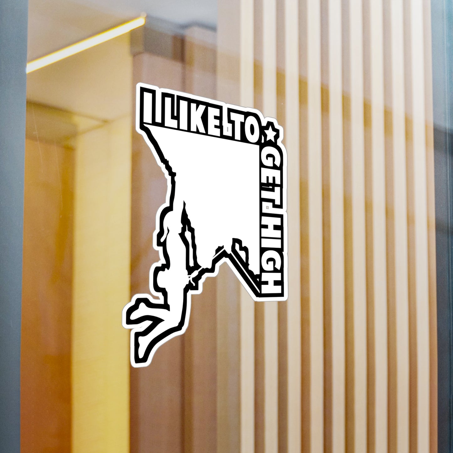 I Like To Get High - Climbing Sticker for Laptop Sticker. Water Bottle Sticker, Vinyl Bouldering Decal - Climbing Gift