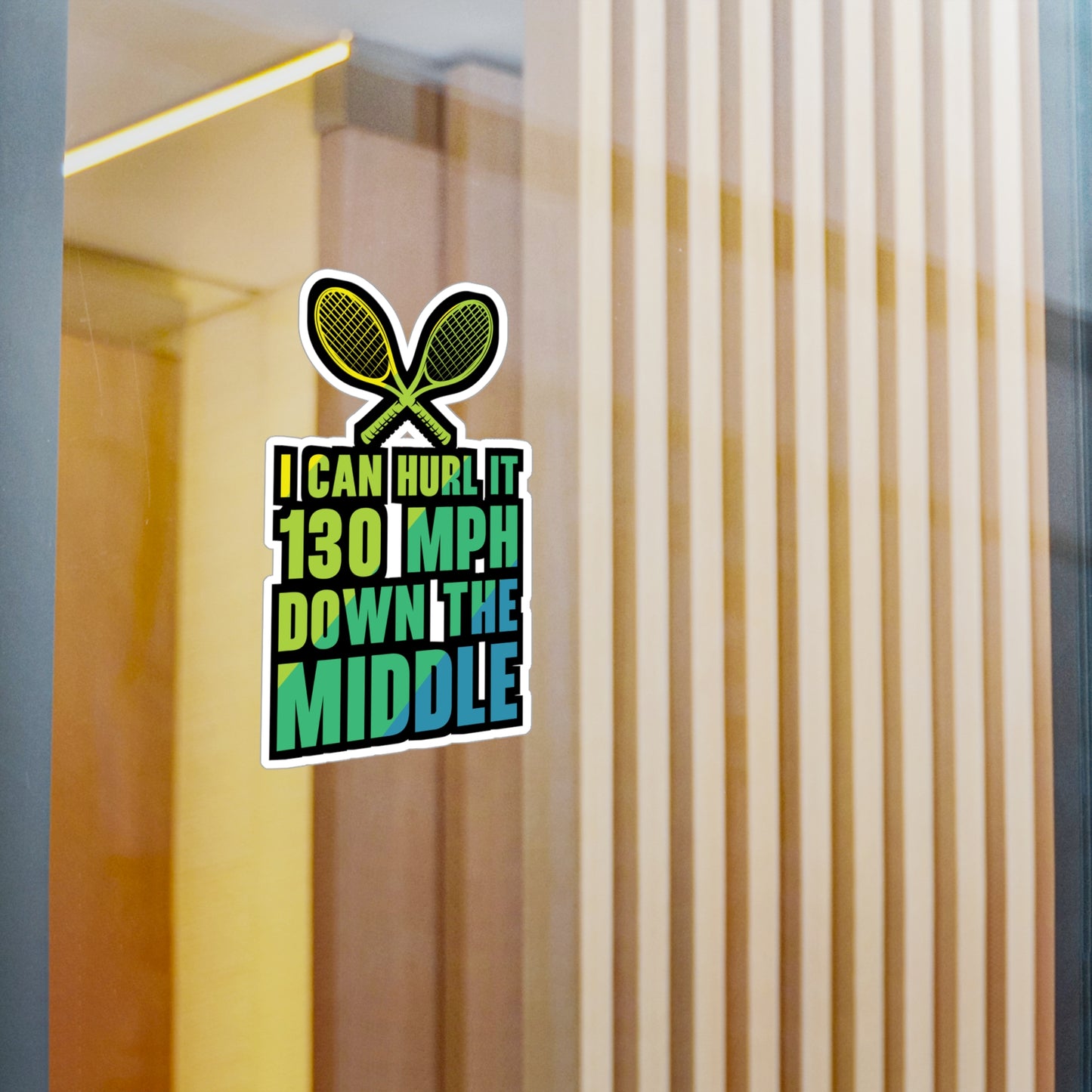 I Can Hurl It 130 mbh - Padel Sticker for Laptop Sticker. Water Bottle Sticker, Vinyl Padel court Decal - Padel Gift