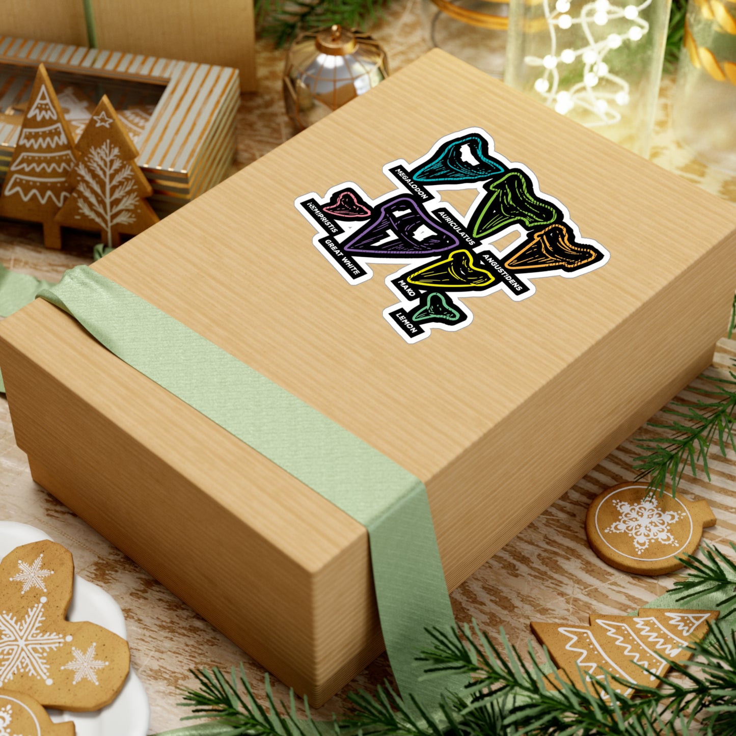 Shark Tooth types Fossil Hunting - Fossil Sticker for Laptop Sticker. Water Bottle Sticker, Vinyl Shark-teeth Decal - Fossil Gift