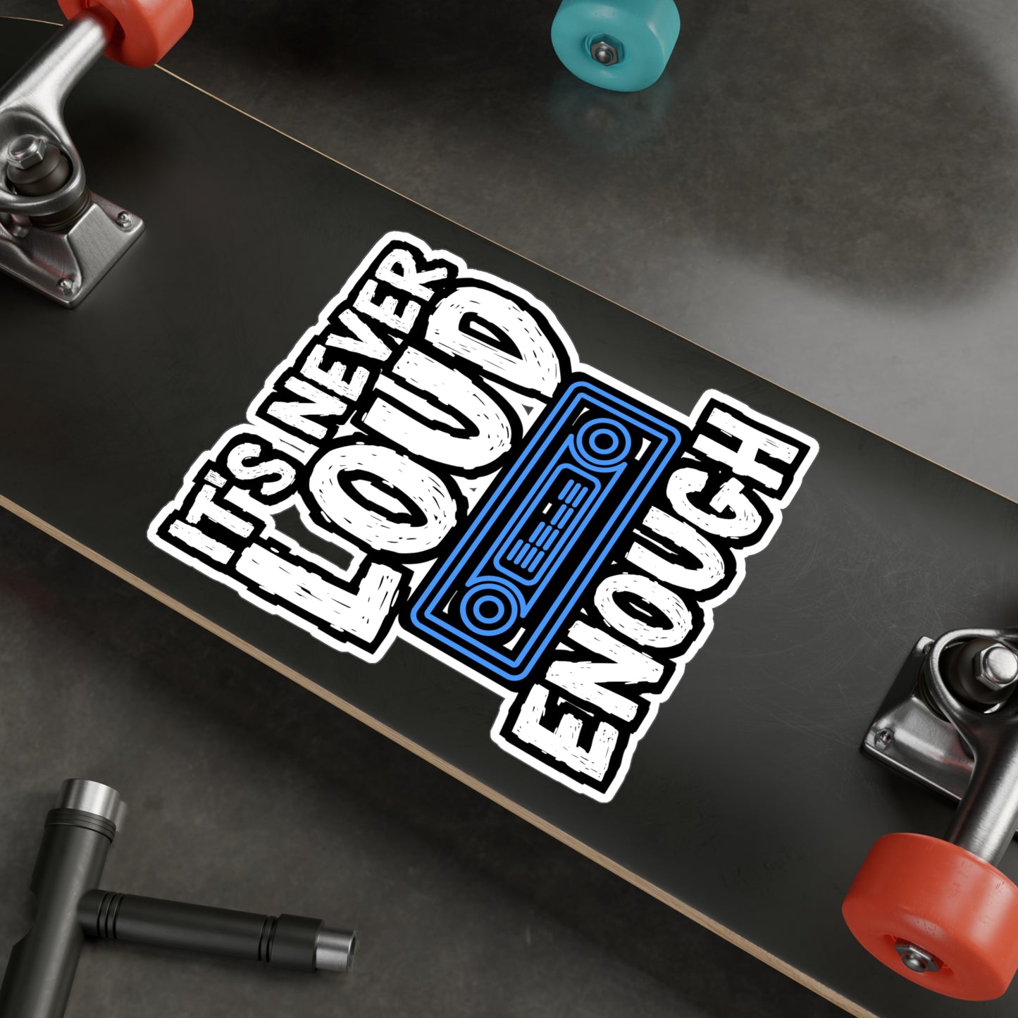It's Never Loud Enough | Car-stereo Sticker | Car-audio Decals | Bass Laptop Sticker | Car-stereo Gift | Car-audio Gift