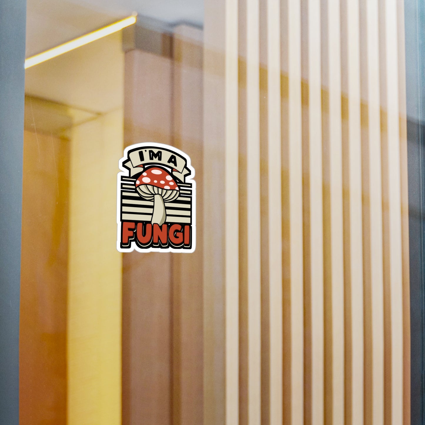 I'm A Fungi - Mushroom-hunting Sticker for Laptop Sticker. Water Bottle Sticker, Vinyl Morel Decal - Mushroom-hunting Gift