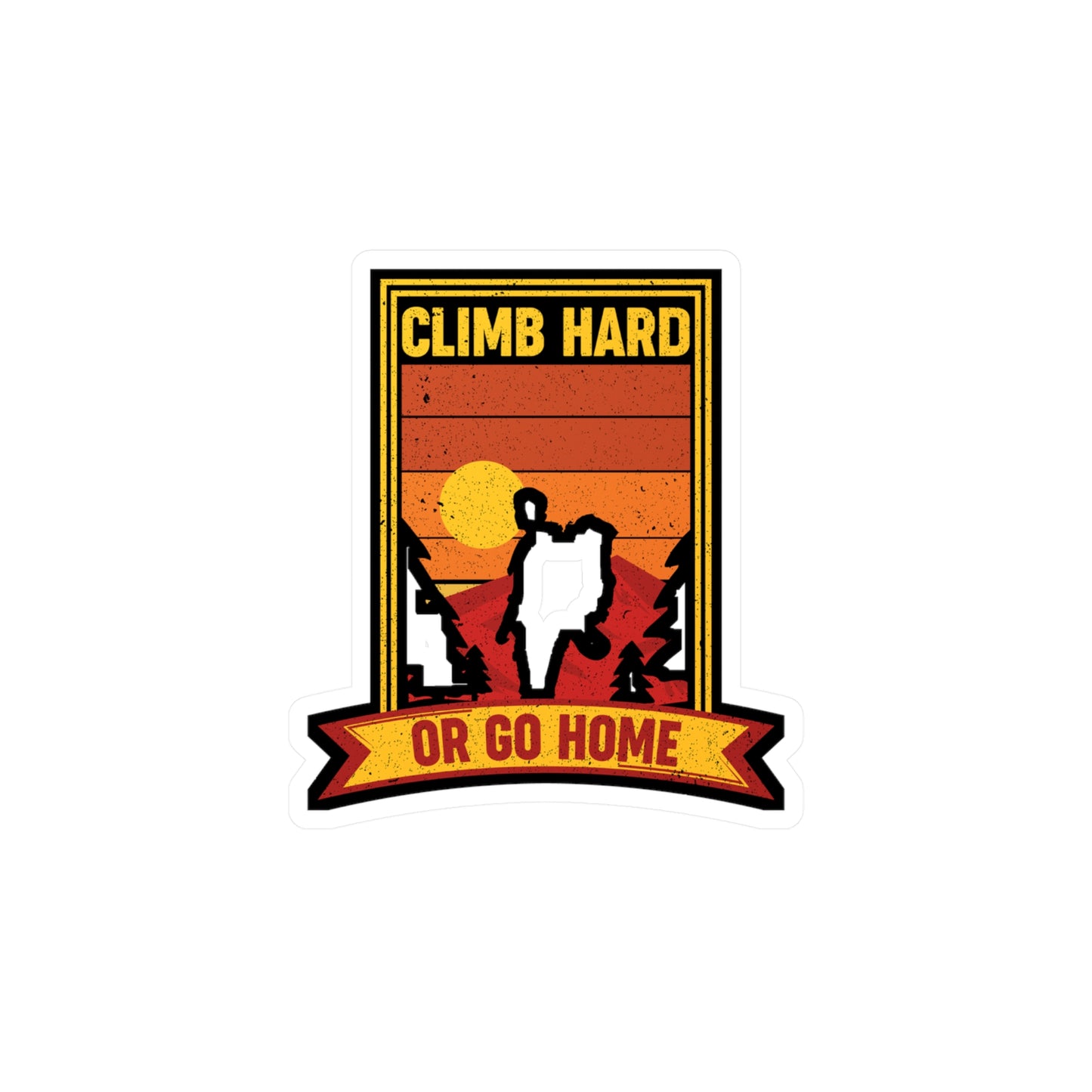 Rock Climbing Mountain Climber Bouldering  - Climbing Sticker for Laptop Sticker. Water Bottle Sticker, Vinyl Climber Decal - Climbing Gift