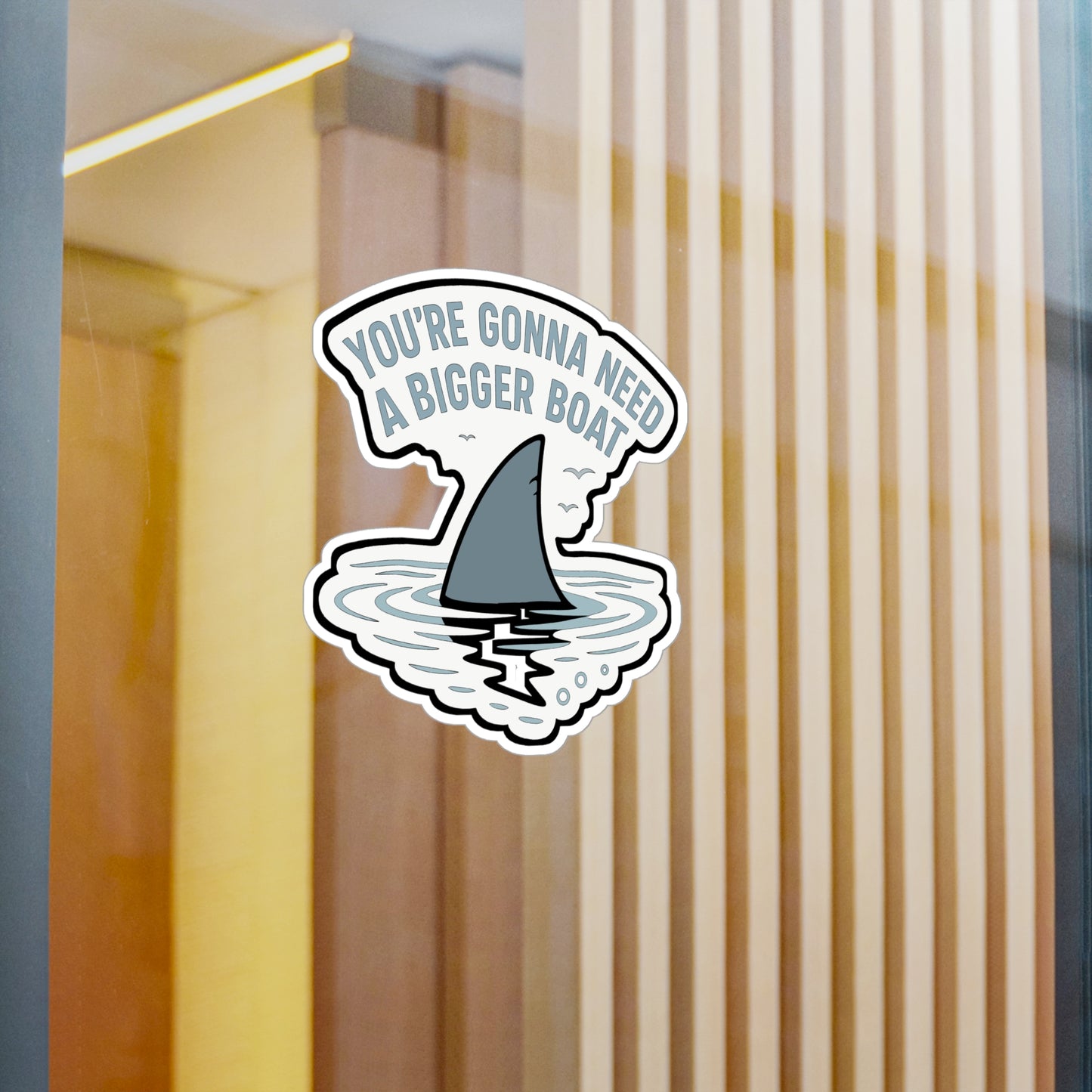 Shark Sticker – You're Gonna Need A Bigger Boat Decals, Ocean Fin Danger Design, Waterproof Vinyl for Laptop, Water Bottle