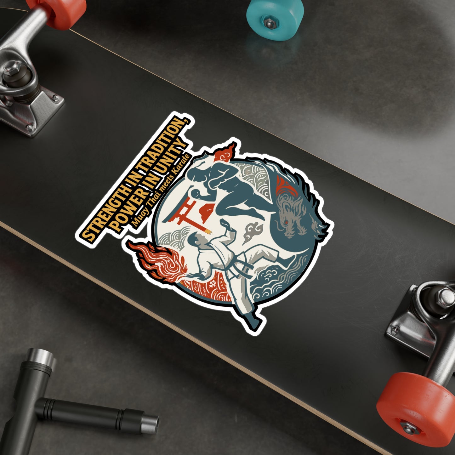 Muay Thai - Muay Thai Sticker for Laptop, Water Bottle, Martial Arts Lovers, Gift Idea for Fighters and Athletes