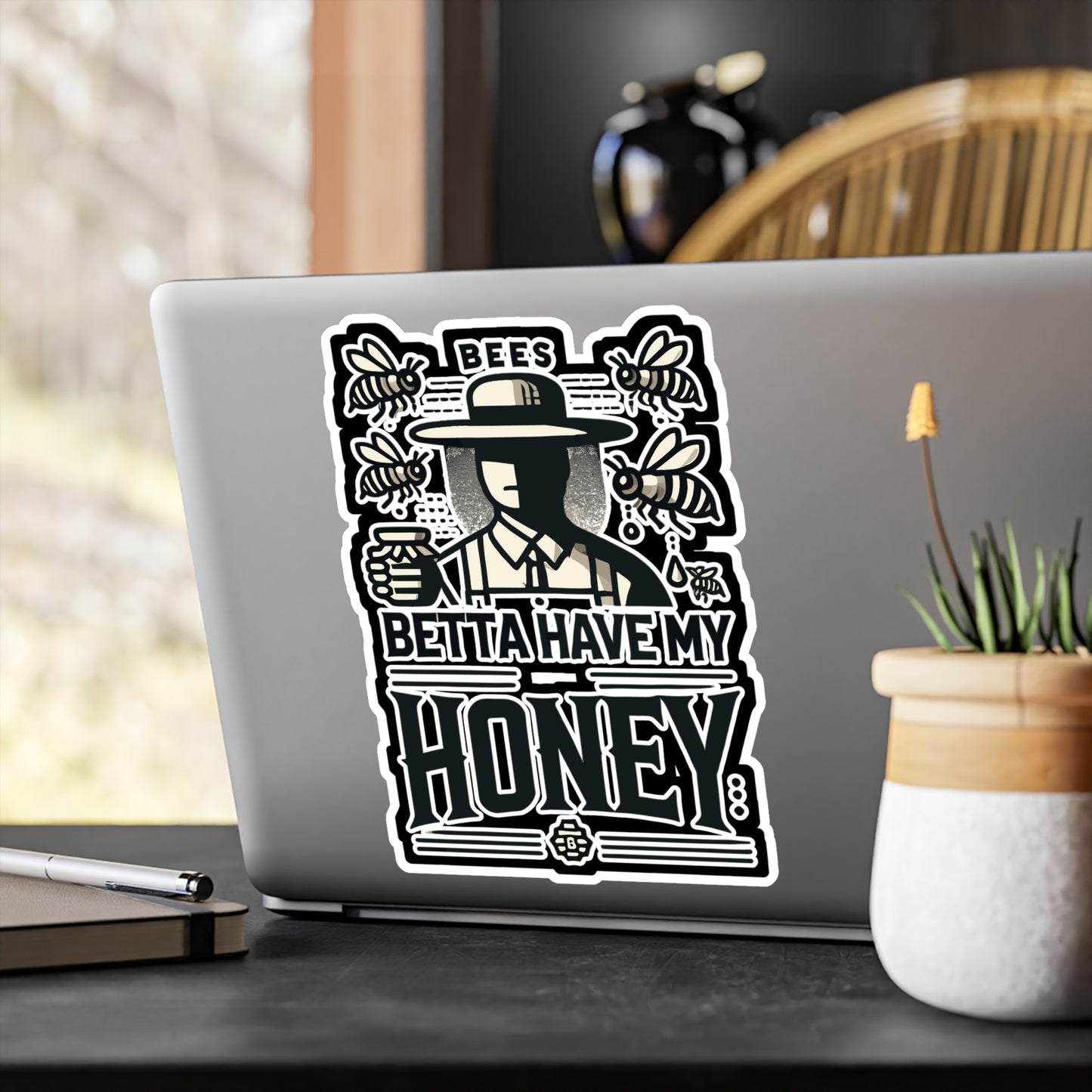 Bees Betta Have My Honey - Beekeeping Sticker for Laptop Sticker. Water Bottle Sticker, Vinyl Brood Decal - Beekeeping Gift