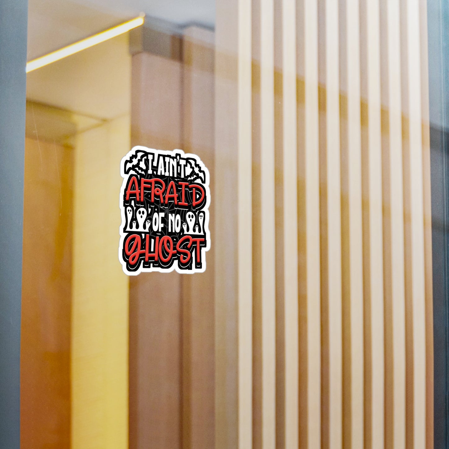 I Ain't Afraid Of No Ghost - Ghost-hunter Sticker for Laptop Sticker. Water Bottle Sticker, Vinyl Flashlight Decal - Ghost-hunter Gift