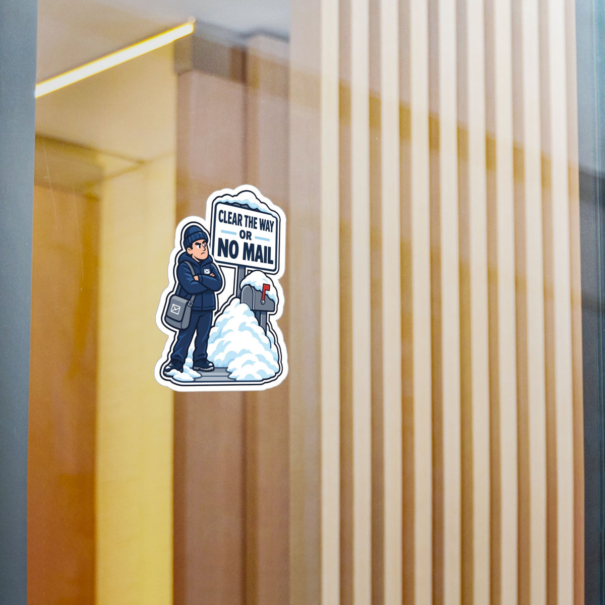 Postal Worker Sticker – Clear the Way or No Mail Rural Carrier Decals for Mailbox, Waterproof Vinyl