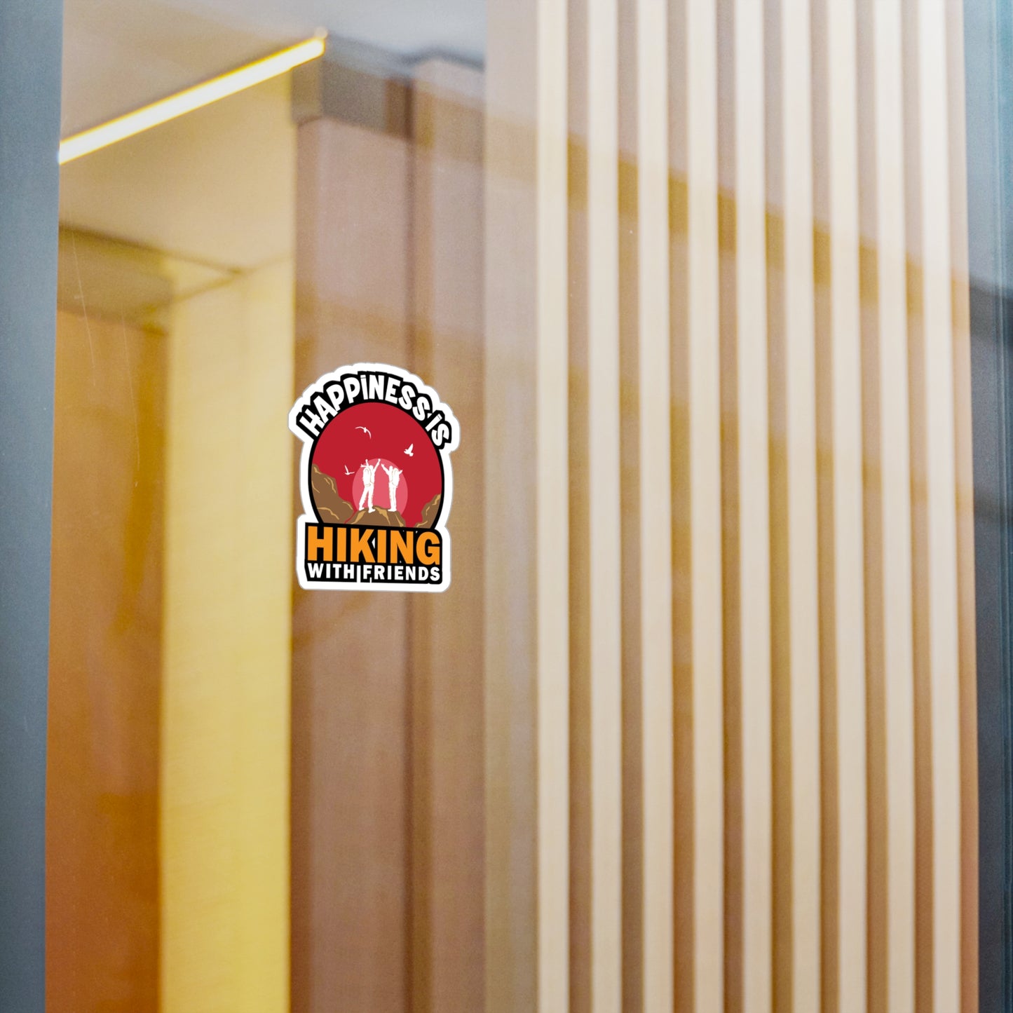 Hiking with Friends - Hiking Sticker for Laptop Sticker. Water Bottle Sticker, Vinyl Hiker quote Decal - Hiking Gift