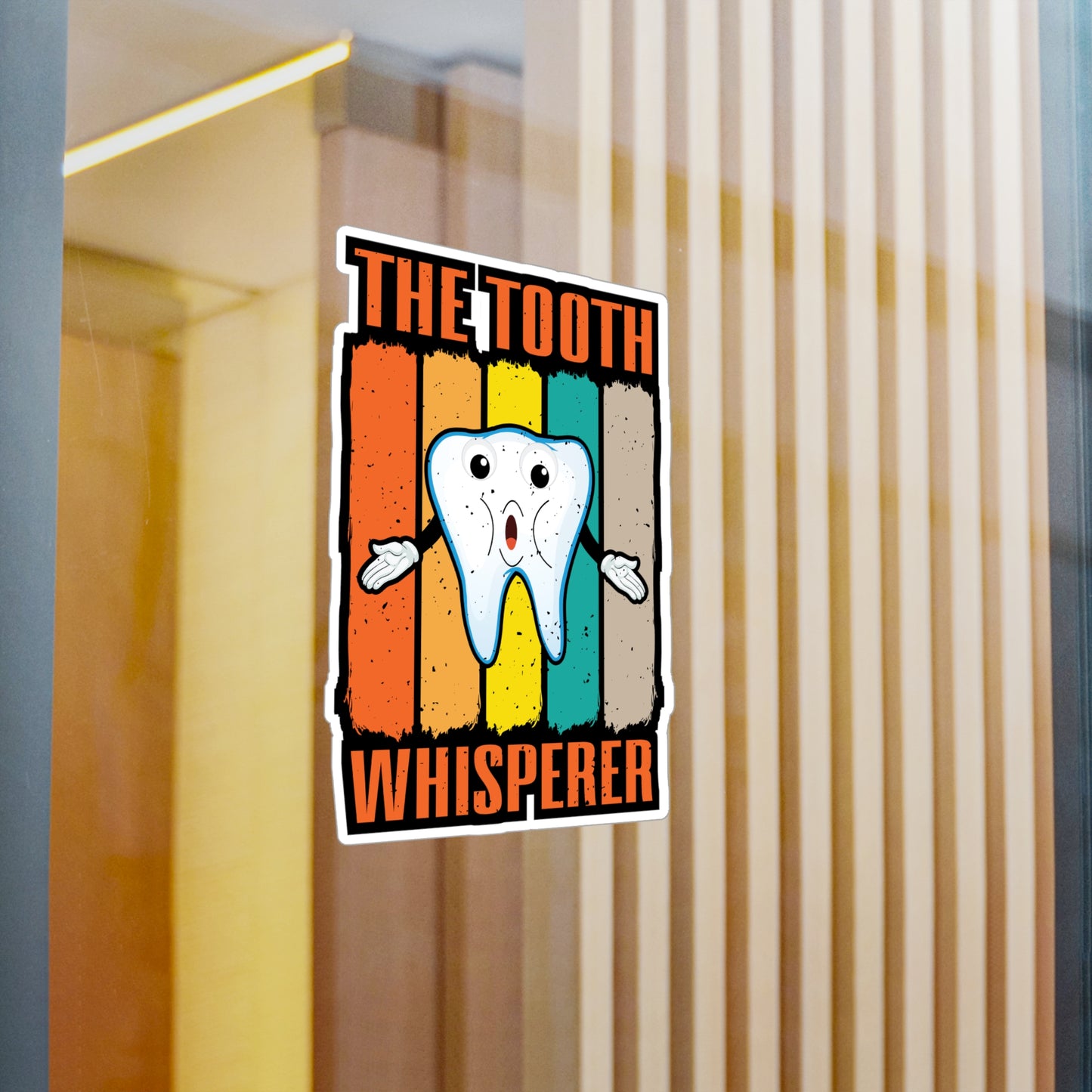 Tooth Whisperer - Dentist Sticker for Car Window Laptop Sticker. Water Bottle Sticker, Vinyl Teeth Decal, Tooth Sticker - Dentist Gift