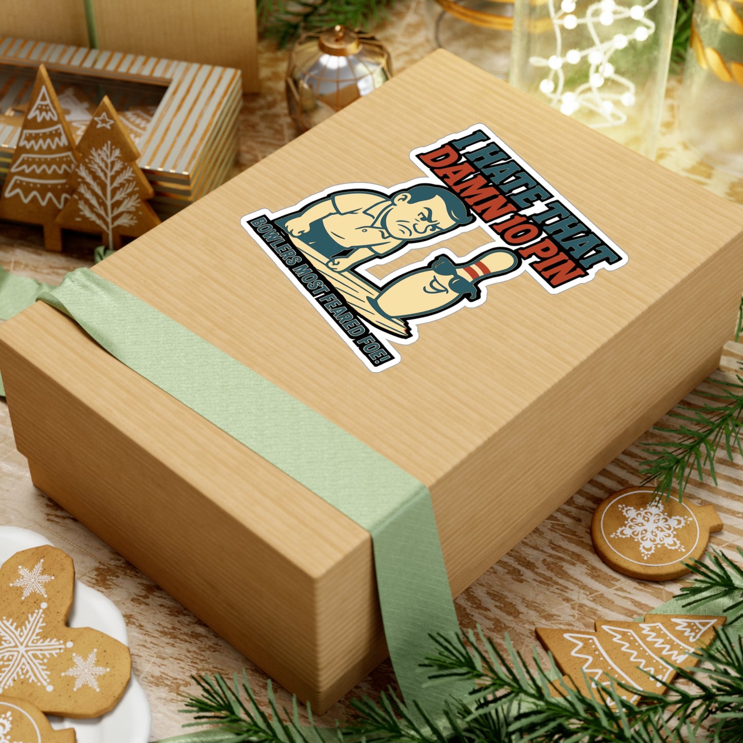 I Hate That Damn 10 Pin - Bowling Sticker for Laptops, Water Bottles - Funny Gift for Bowlers & Bowling Lovers