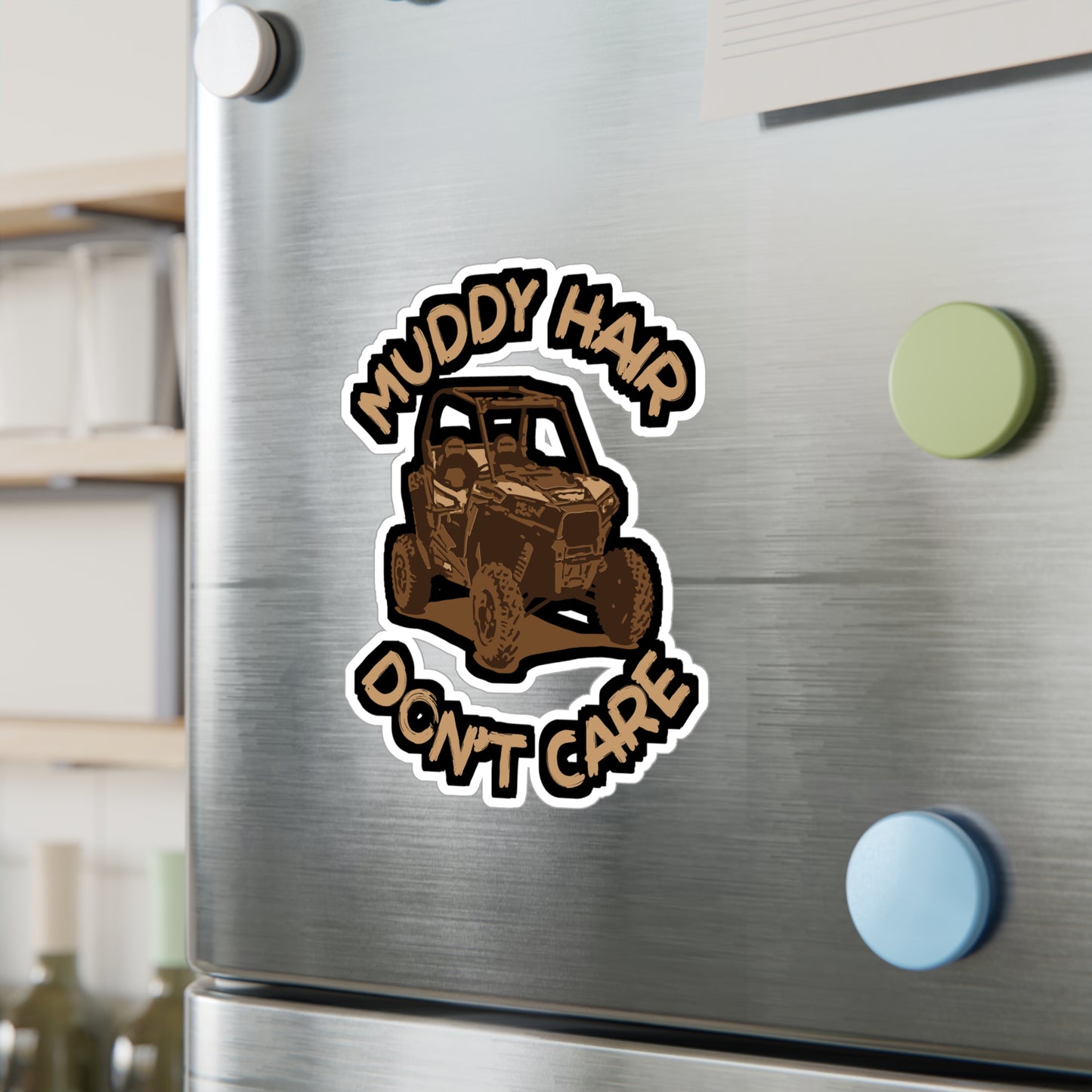 Muddy Hair Don't Care - ATV Sticker for Car Window Laptop Sticker. Water Bottle Sticker, Vinyl Quad Decal, Mudding Sticker - ATV Gift