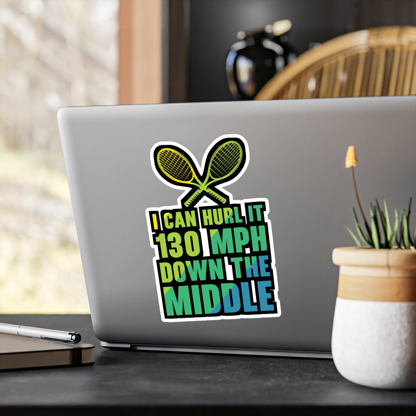 I Can Hurl It 130 mbh - Padel Sticker for Laptop Sticker. Water Bottle Sticker, Vinyl Padel court Decal - Padel Gift