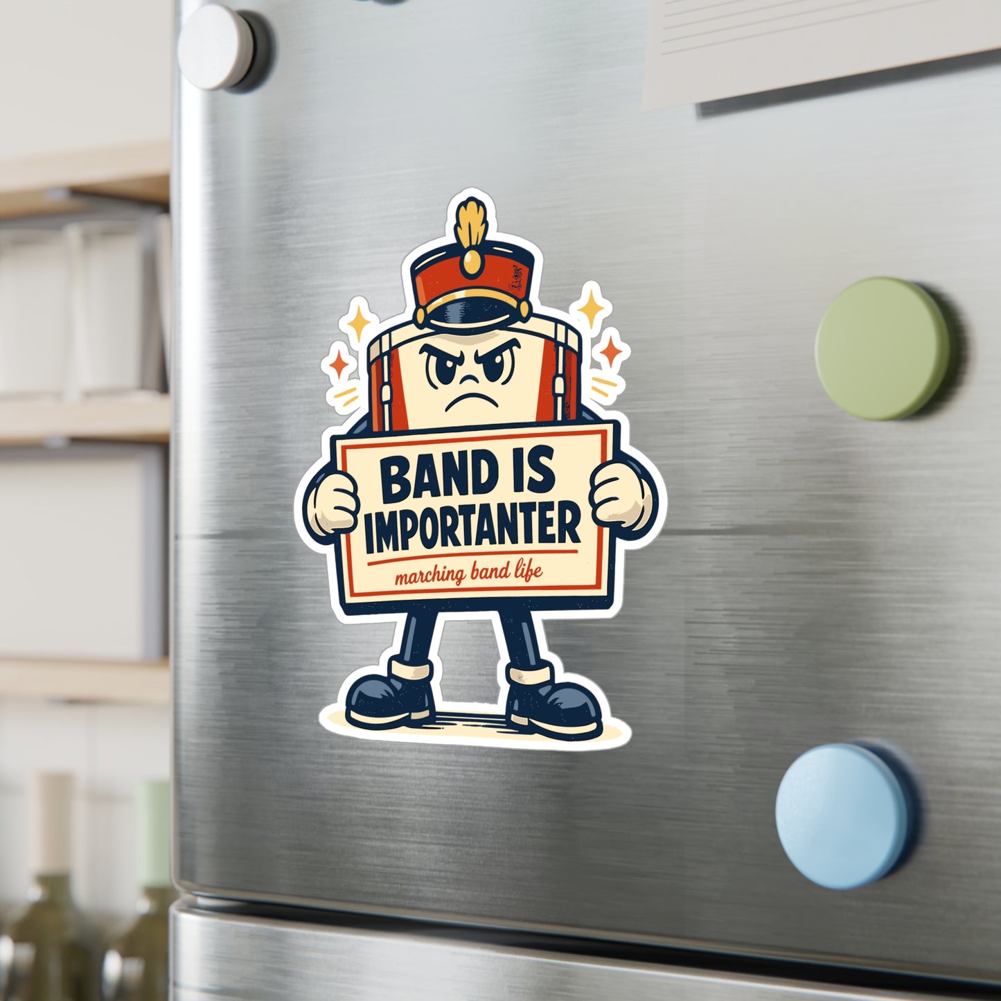 Marching Band Sticker Band is Importanter Funny Drummer Band Director Mellophone Vinyl Waterproof Decals for Laptop Water Bottle