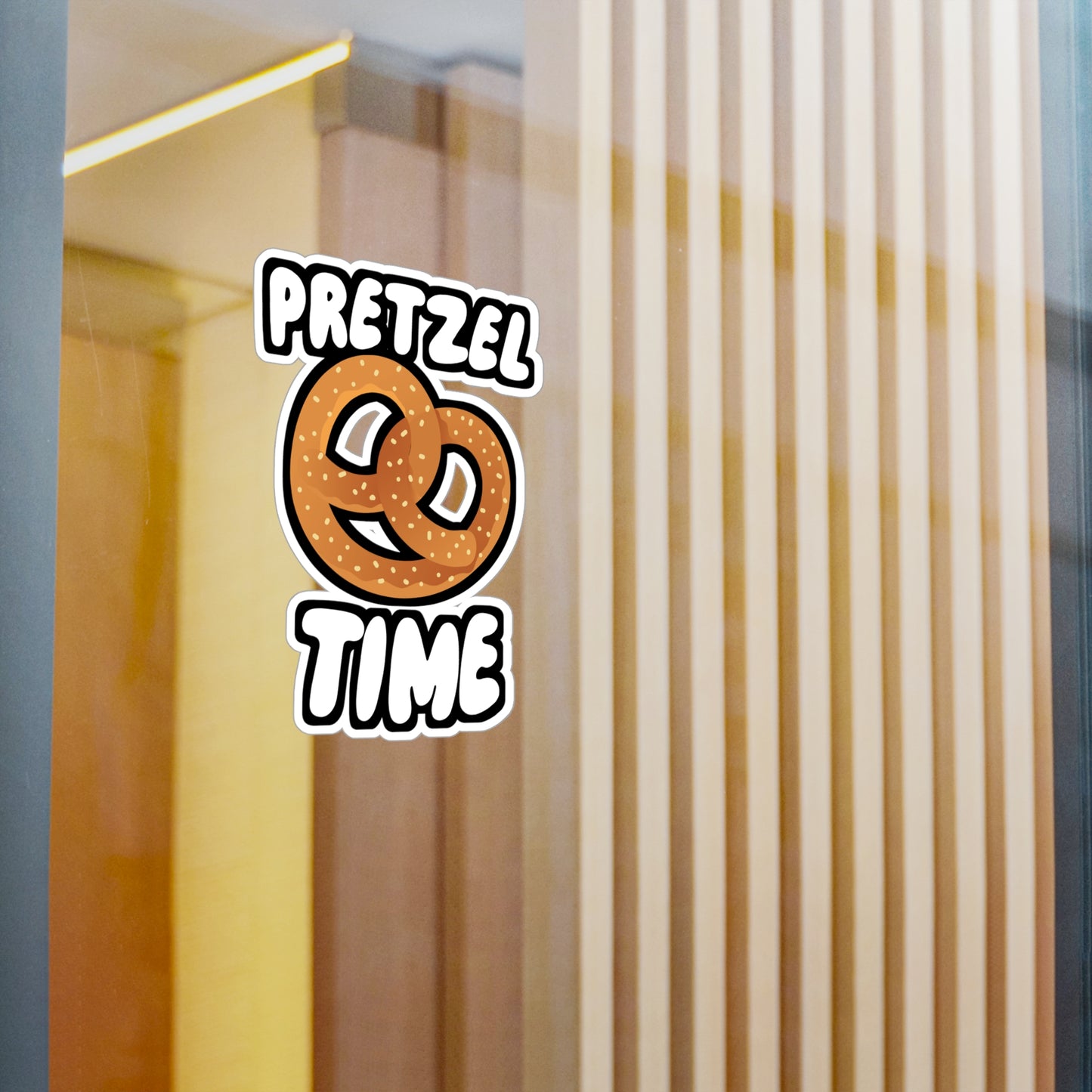 Pretzel Time - Baking Sticker for Wall, Laptop, Window, Truck, Car Baking Gift Vinyl Cute Decal Sticker