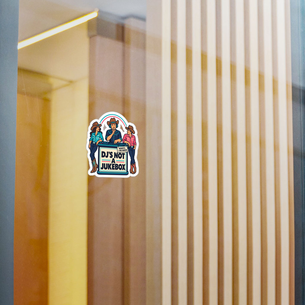 Line Dance Sticker – DJ’s Not a Jukebox, Western Decals for Country Dancers, Laptops and Water Bottles