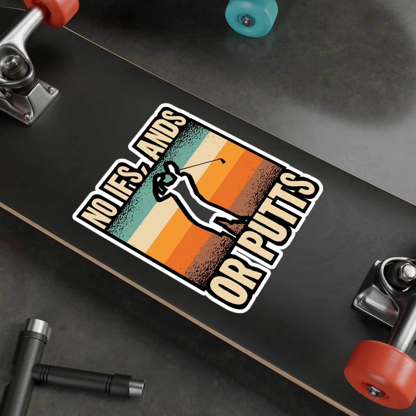 No Ifs or Putts - Golf Sticker for Car Window Laptop Sticker. Water Bottle Sticker, Vinyl Golfing Decal, Golfer Sticker - Golf Gift