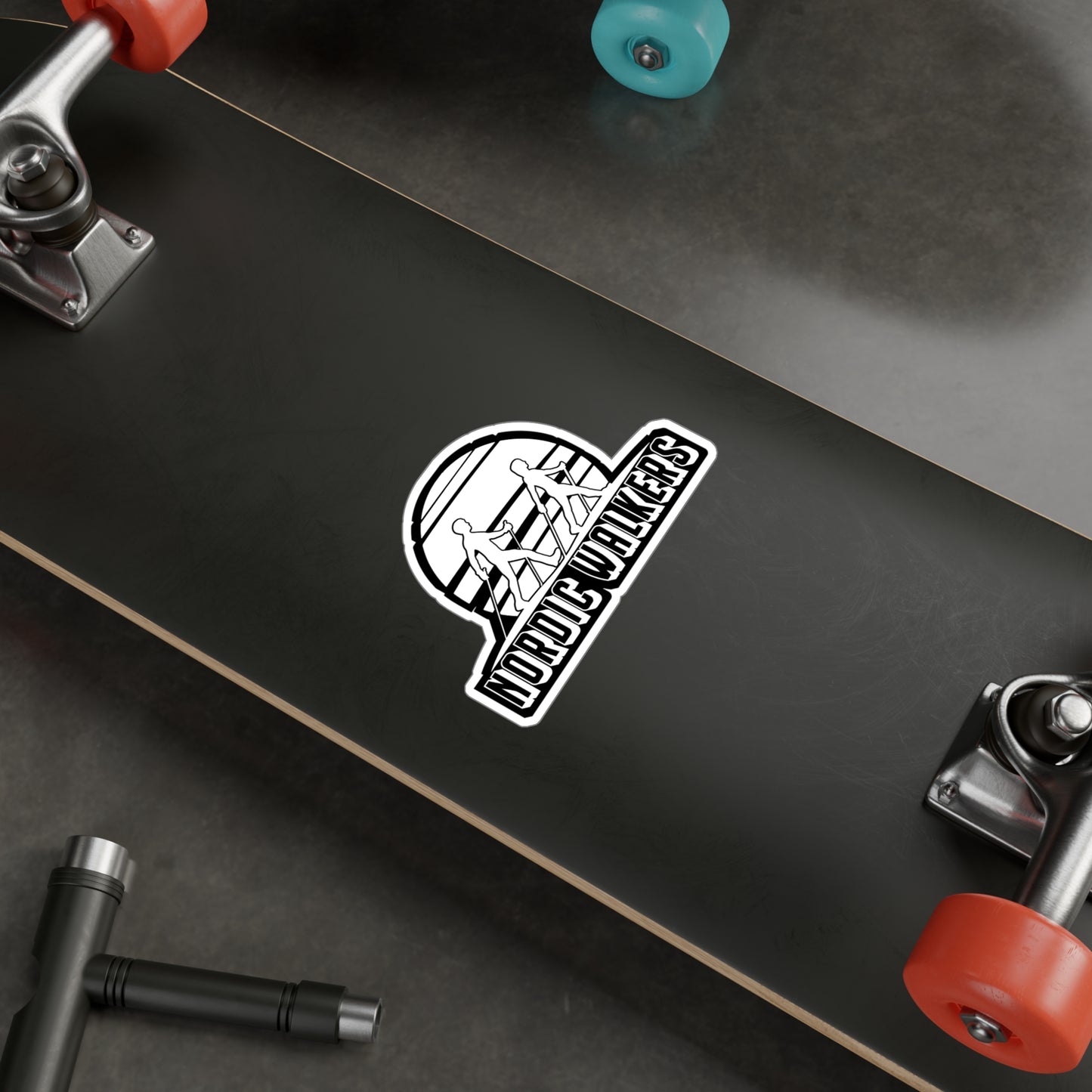 Nordic Walkers - Sports Sticker for Laptop Sticker. Water Bottle Sticker, Vinyl Nature Decal - Sports Gift