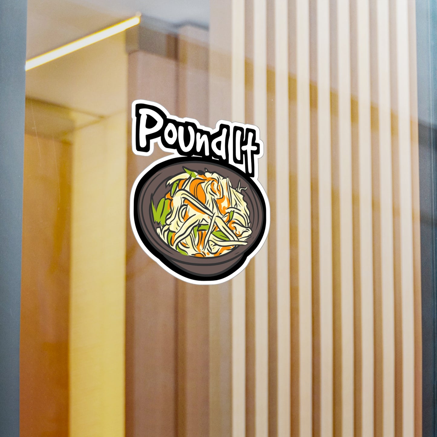Pound It - Thai Sticker for Car Window Laptop Sticker. Water Bottle Sticker, Vinyl Food Decal, Salad Sticker - Thai Gift
