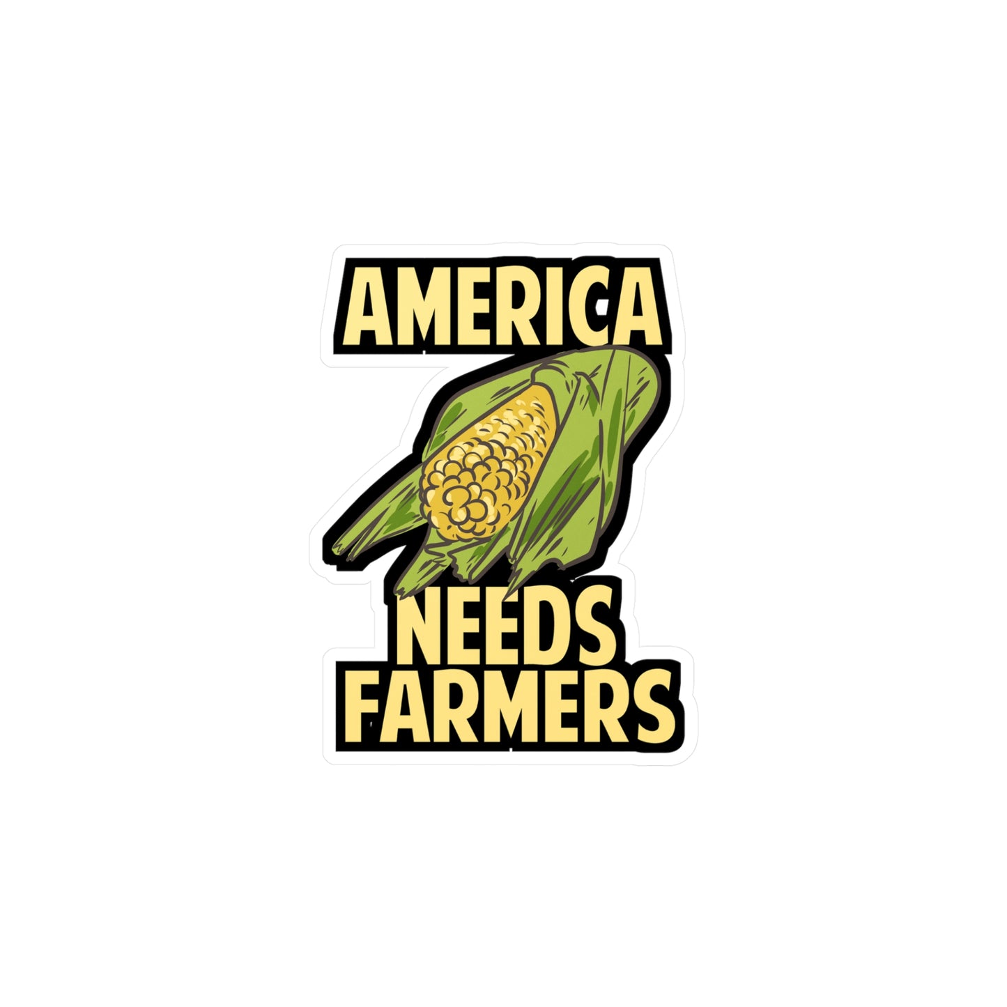 America Needs Farmers | Farmers Sticker | Tractor Vinyl Sticker | Livestock Laptop Sticker | Farmers Gift | Tractor Gift