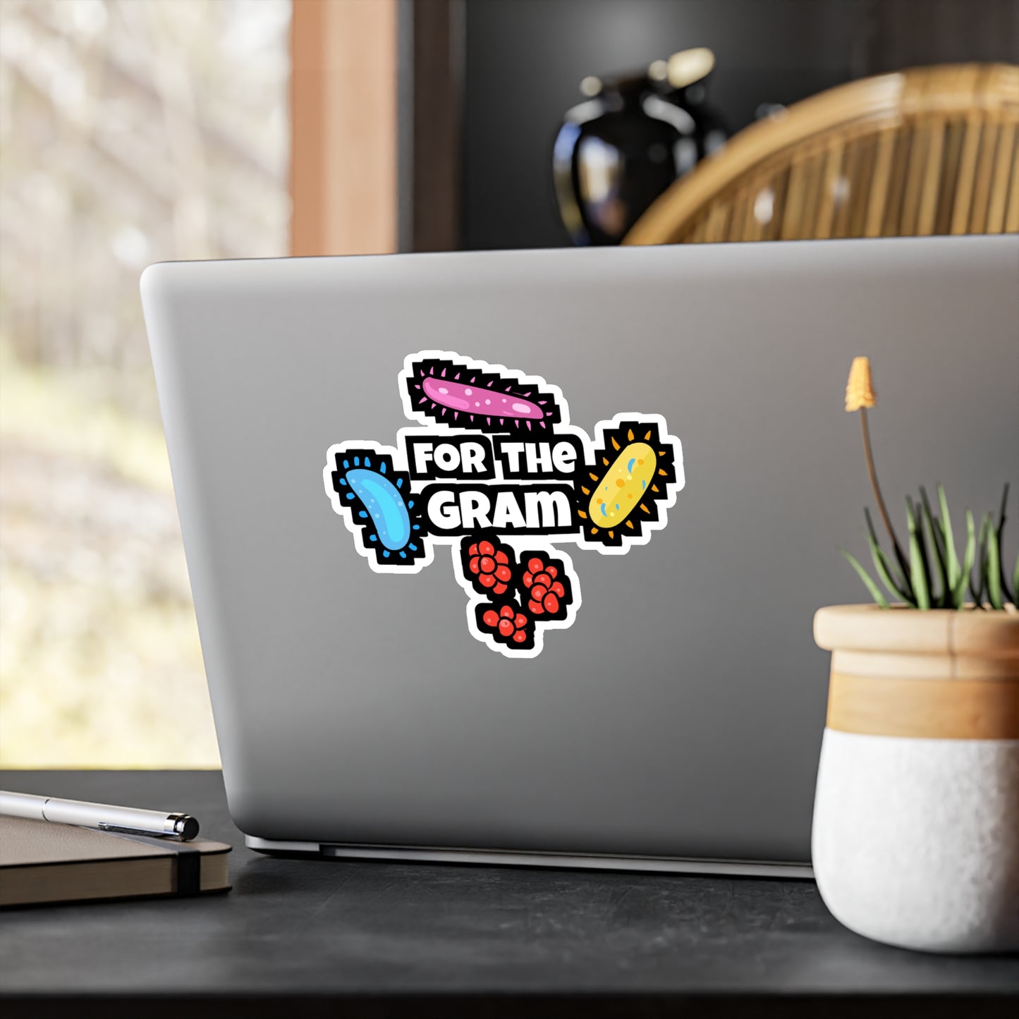 For The Gram Microbiologist - Culture Sticker for Laptop Sticker. Water Bottle Sticker, Vinyl Bacteria Decal - Culture Gift