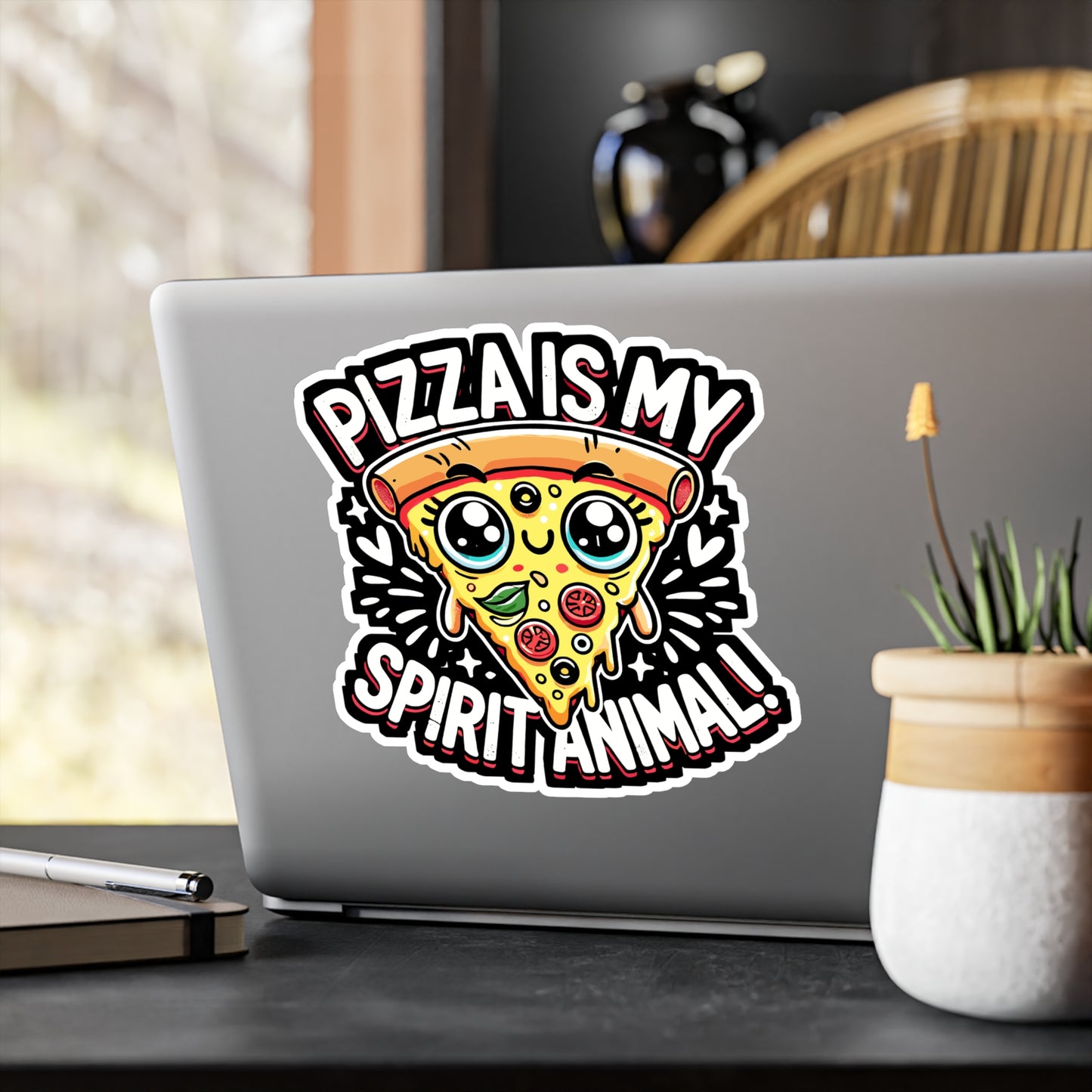 Pizza is My Spirit Animal - Pizza Sticker for Laptop Sticker. Water Bottle Sticker, Vinyl Spirit animal Decal - Pizza Gift