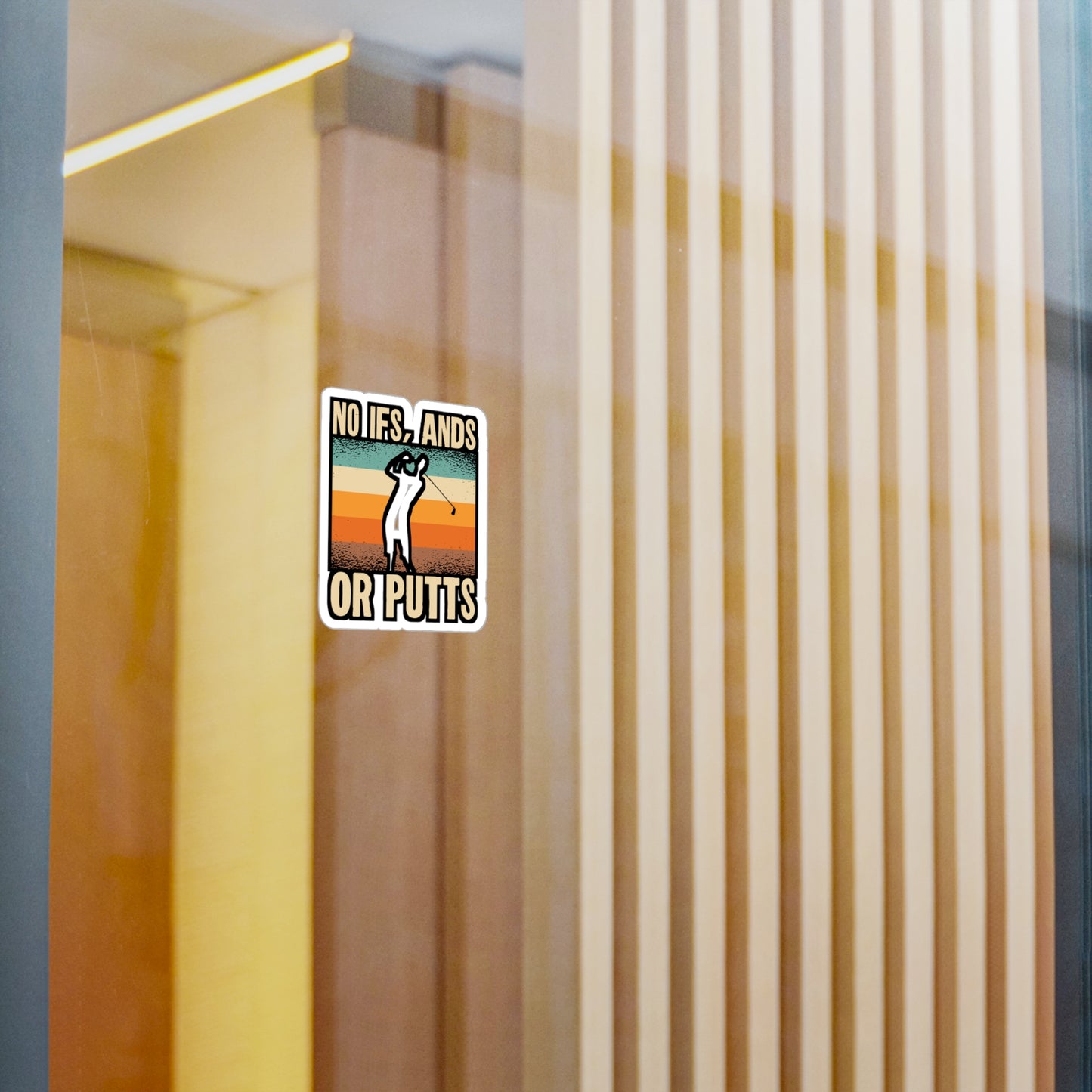 No Ifs or Putts - Golf Sticker for Car Window Laptop Sticker. Water Bottle Sticker, Vinyl Golfing Decal, Golfer Sticker - Golf Gift